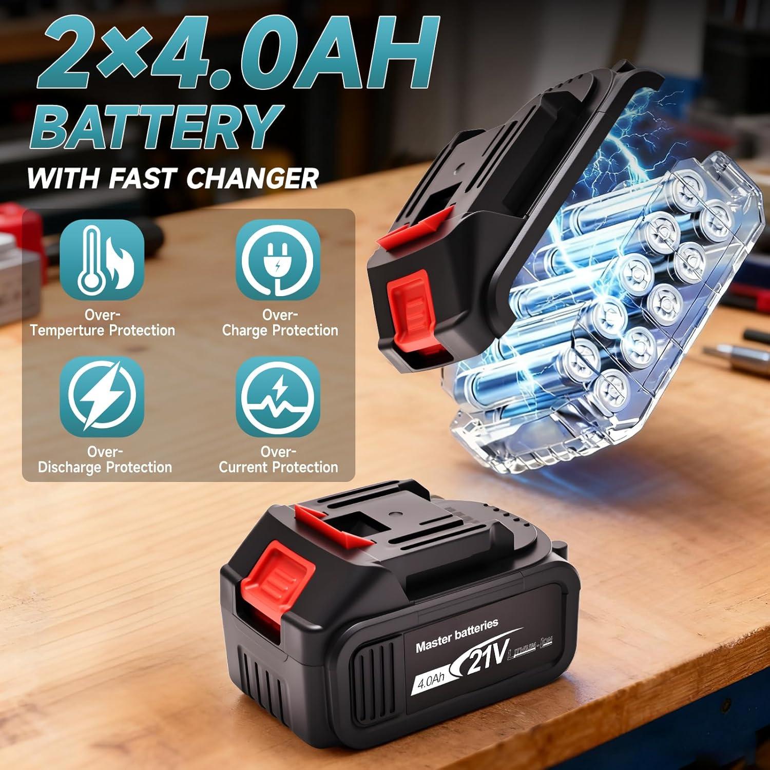 Amoladora Angular Inalámbrica Blayram 20V 8500 RPM 4-1/2"