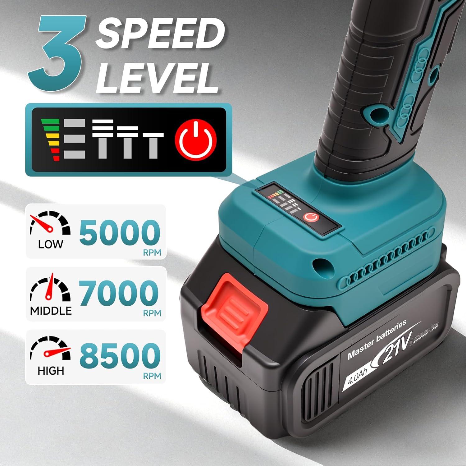 Amoladora Angular Inalámbrica Blayram 20V 8500 RPM 4-1/2"