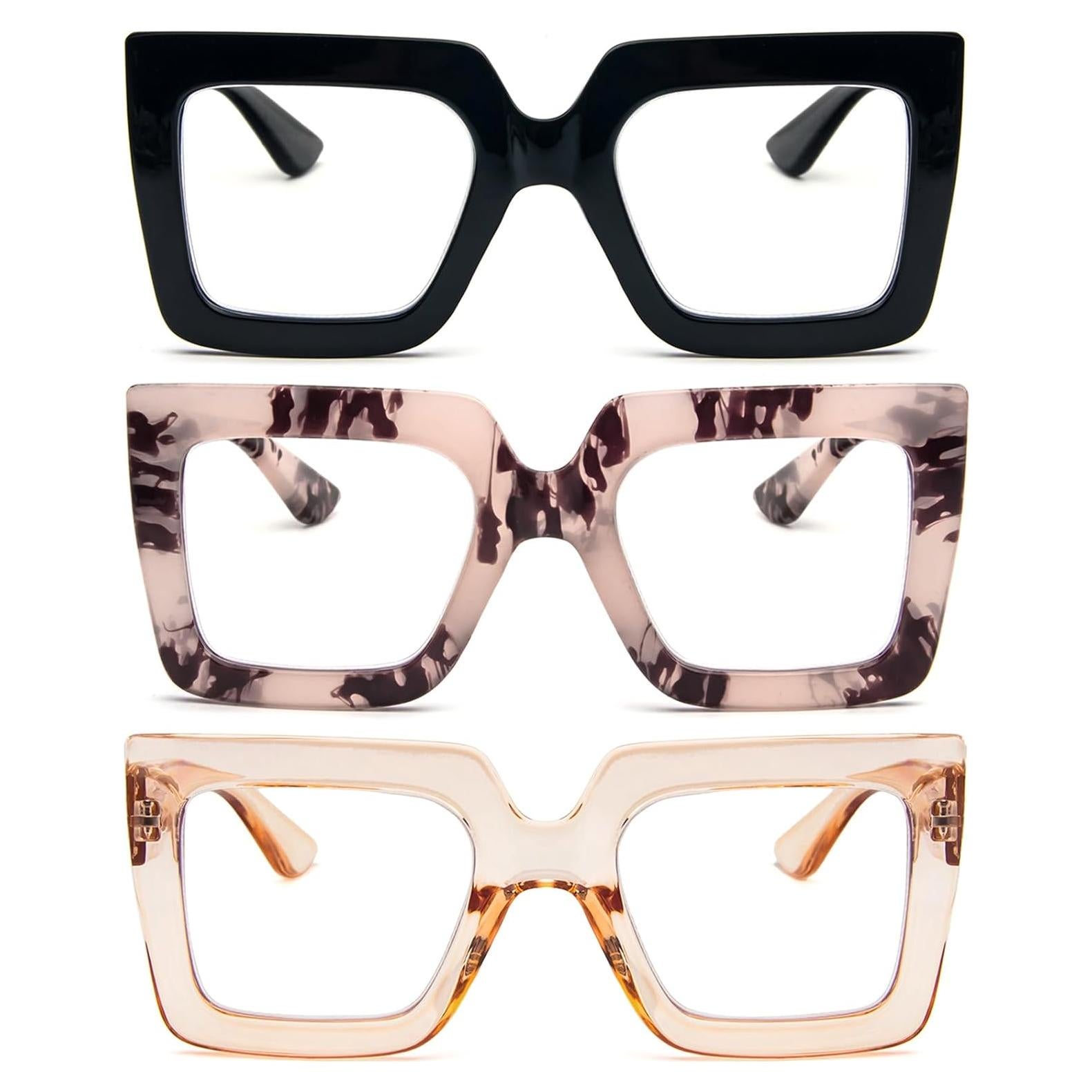 Gafas de Lectura REAVEE 3 Paquete Anti Luz Azul 3.0x