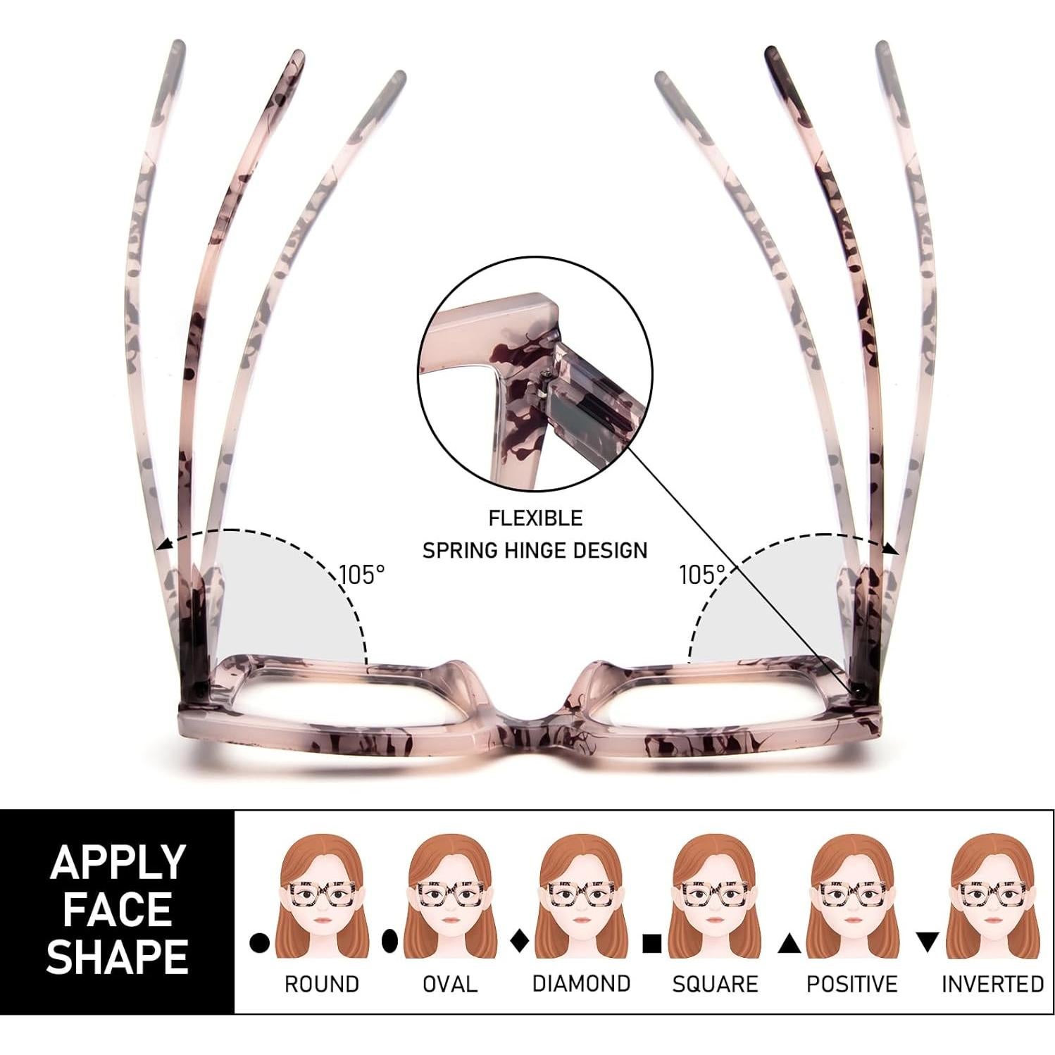 Gafas de Lectura REAVEE 3 Paquete Anti Luz Azul 3.0x