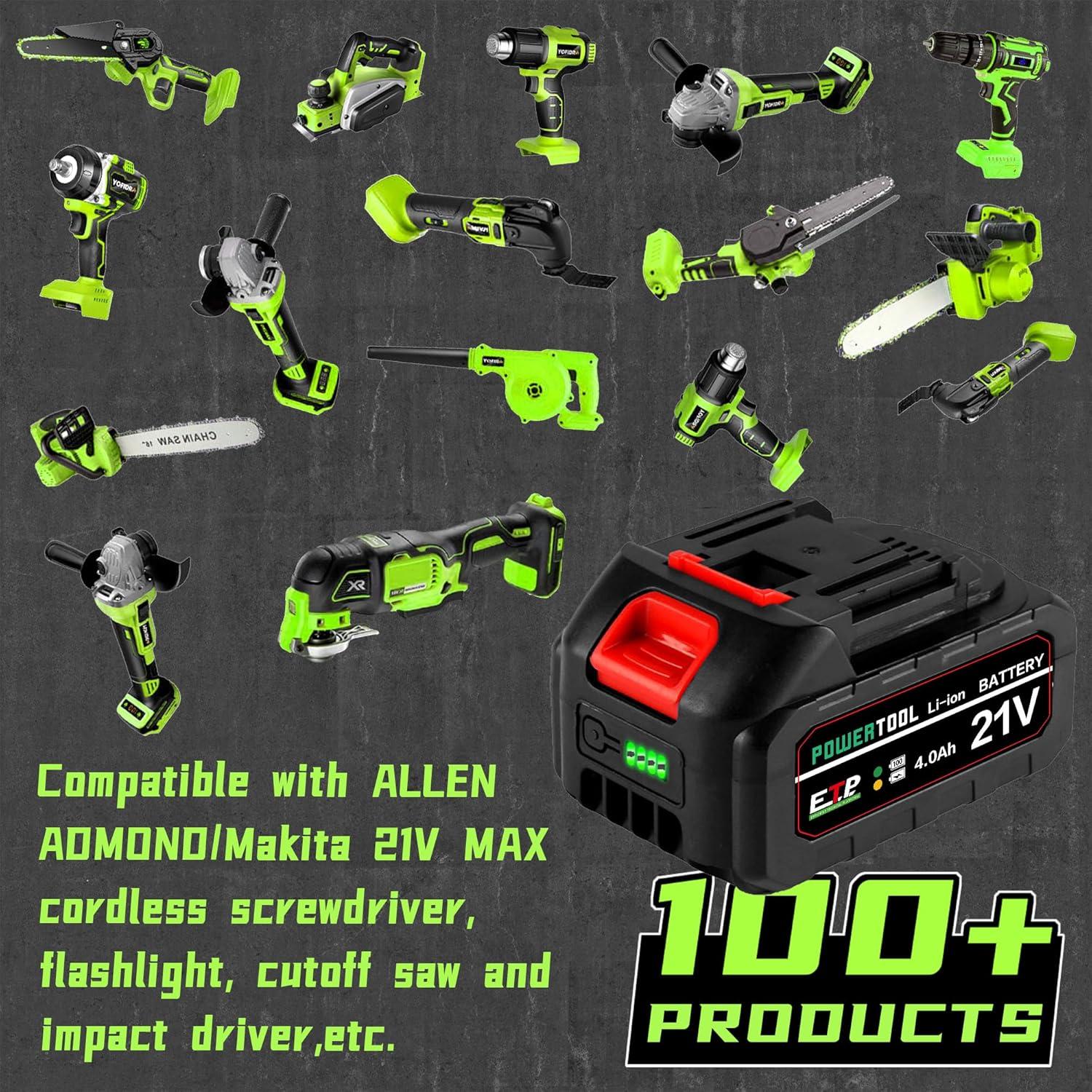 Batería de Litio 21V 4000mAh Makita - Reemplazo Herramientas