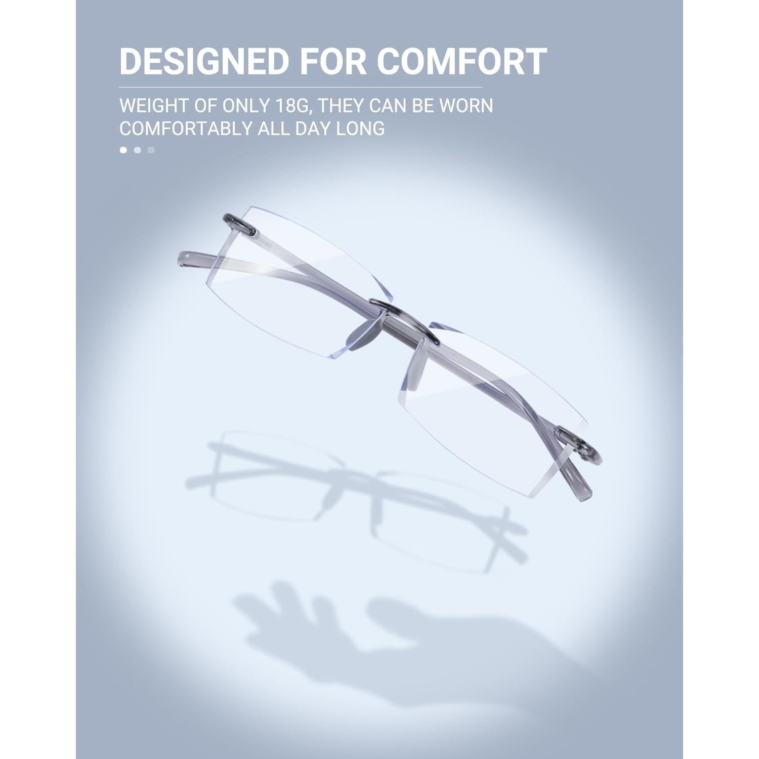 Gafas de lectura sin montura TERAISE 2.5x ligeras y cómodas