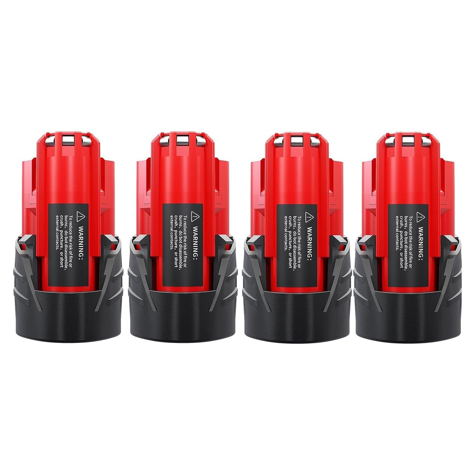 Paquete de 4 Baterías Litio 12V 3.5Ah Milwaukee M12