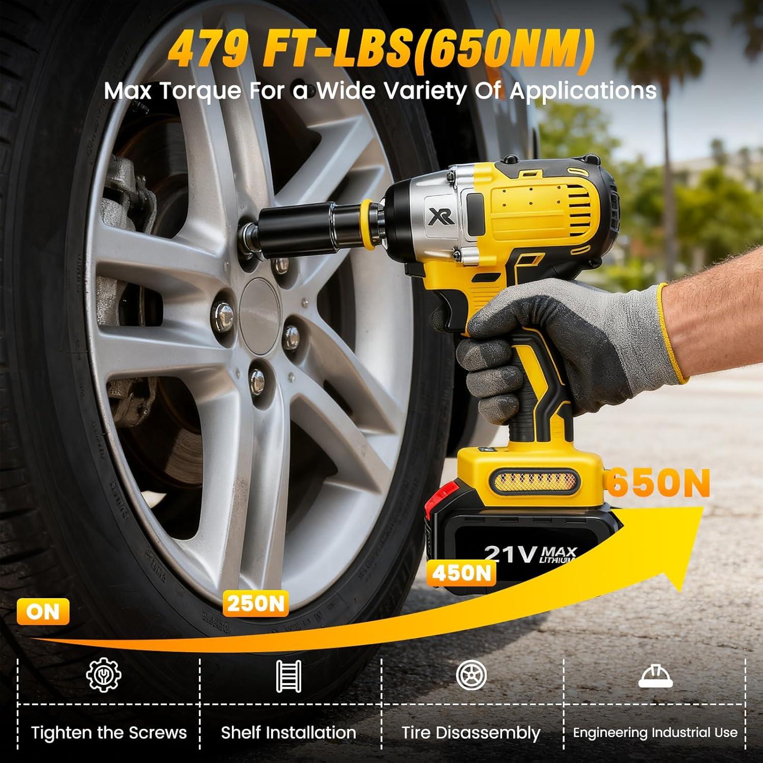 Llave de Impacto Inalámbrica ALSO GO 650Nm 1/2" 3300RPM