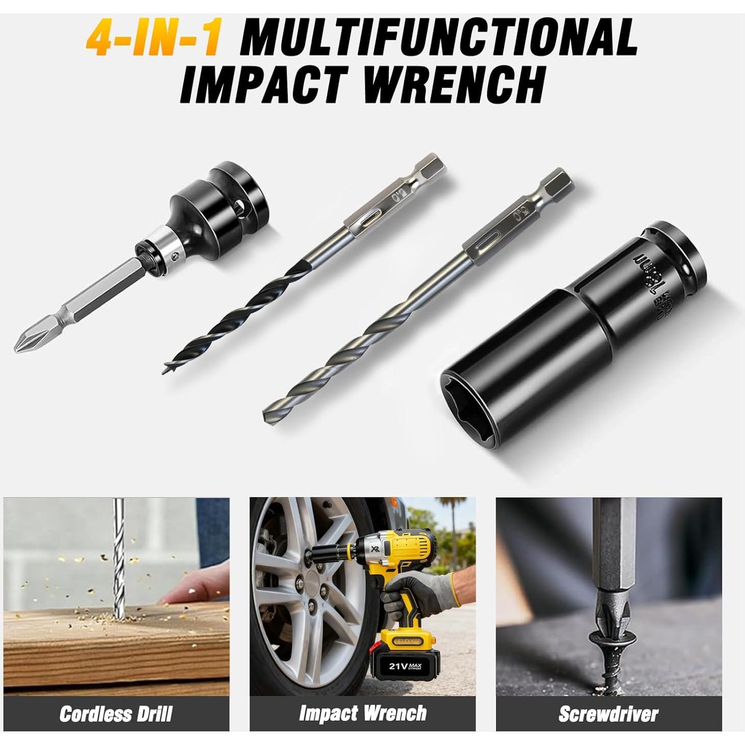 Llave de Impacto Inalámbrica ALSO GO 650Nm 1/2" 3300RPM