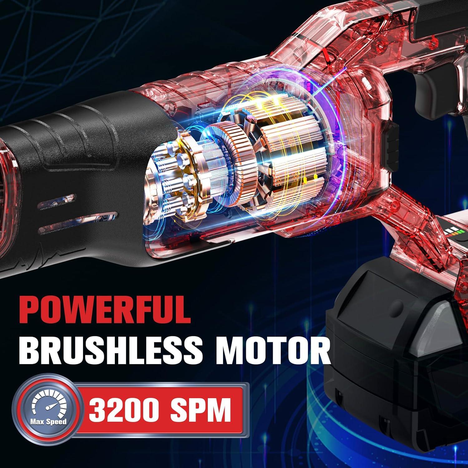 Sierra Recíproca Inalámbrica MtiolHig 18V 3200 SPM Sin Escobillas