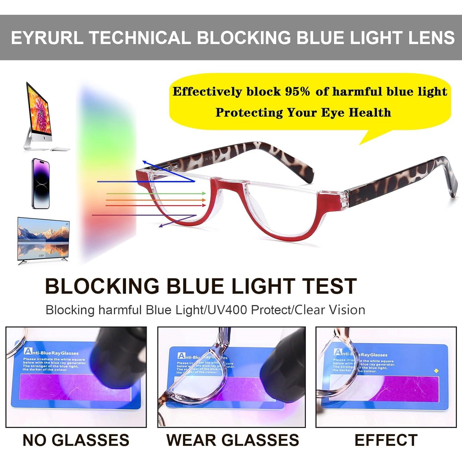 Gafas de Lectura EYEURL Media Montura 5 Paquetes 2.75x