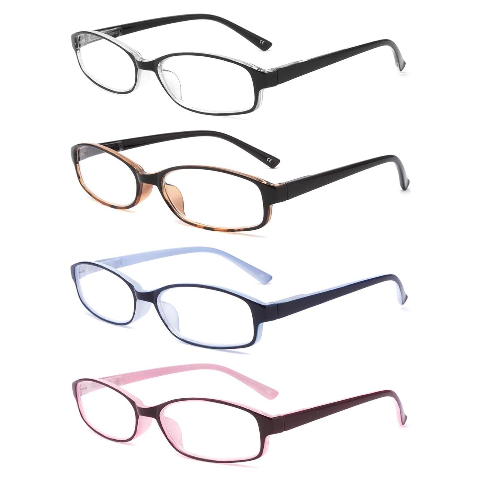 Gafas de Lectura IVNUOYI 4 Paquete Antiluz Azul 3.0x