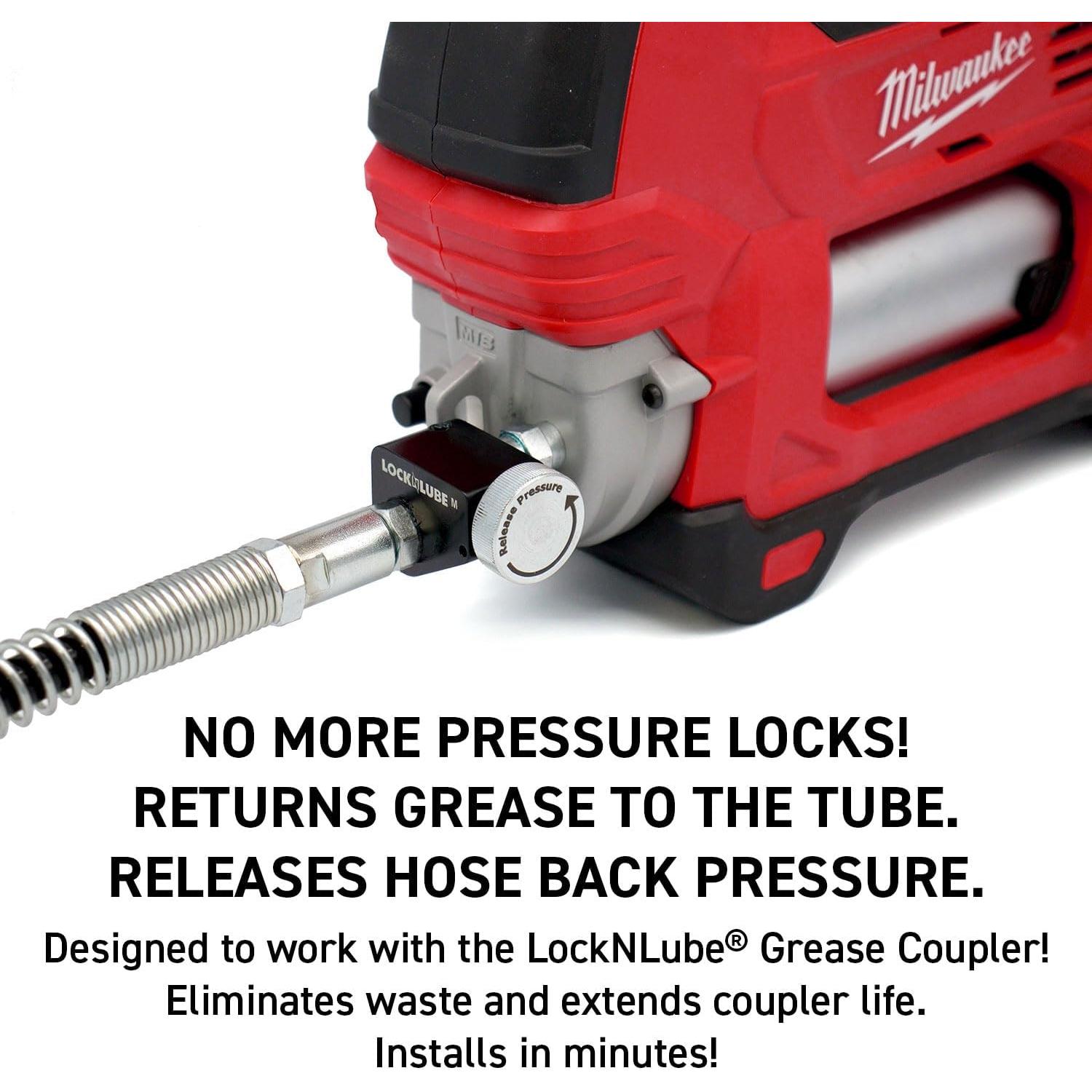 Válvula de Retorno de Presión LockNLube LNL83100-M para Pistolas de Engrase