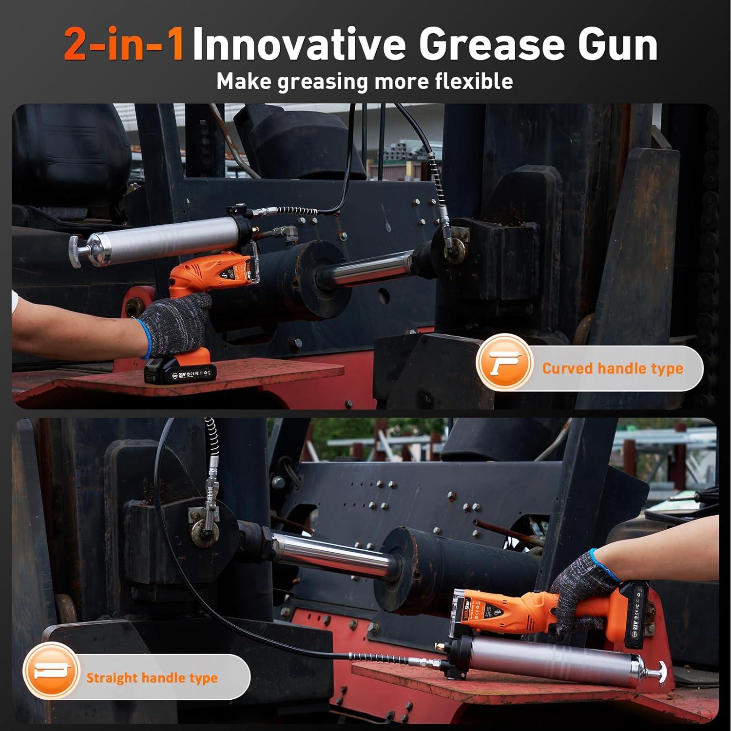 Pistola de Grasa Eléctrica 2-en-1 TaskStar TSGR03 10000 PSI