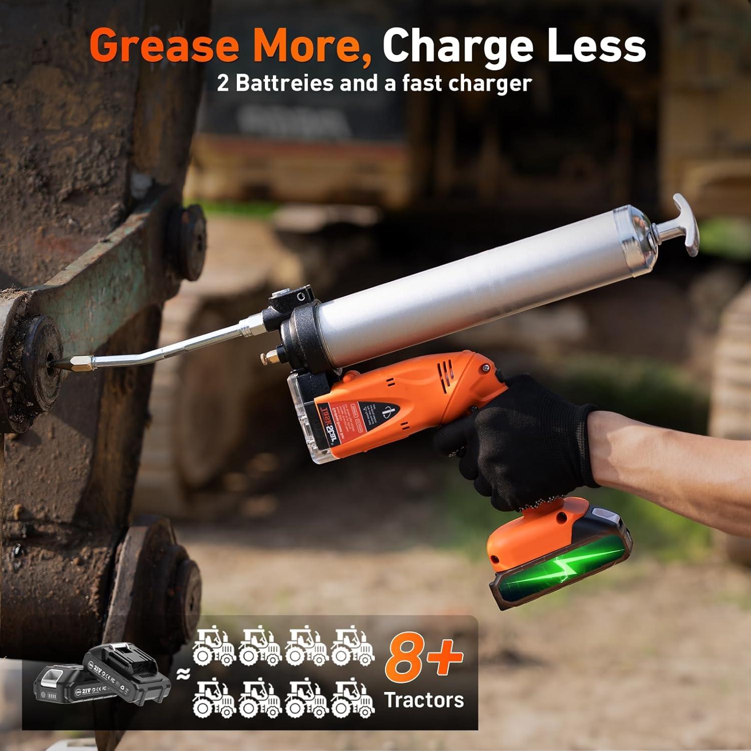 Pistola de Grasa Eléctrica 2-en-1 TaskStar TSGR03 10000 PSI