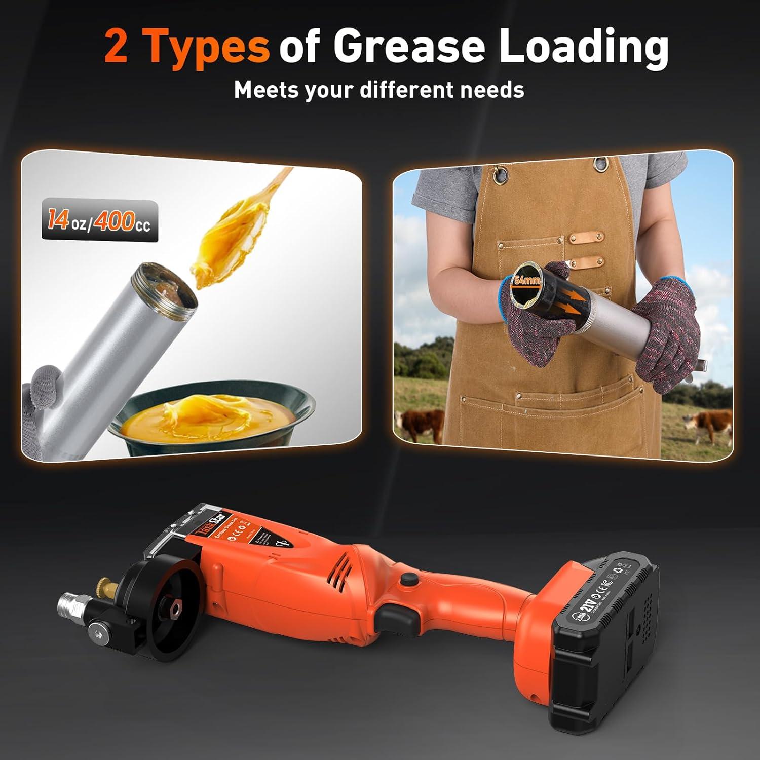 Pistola de Grasa Eléctrica 2-en-1 TaskStar TSGR03 10000 PSI