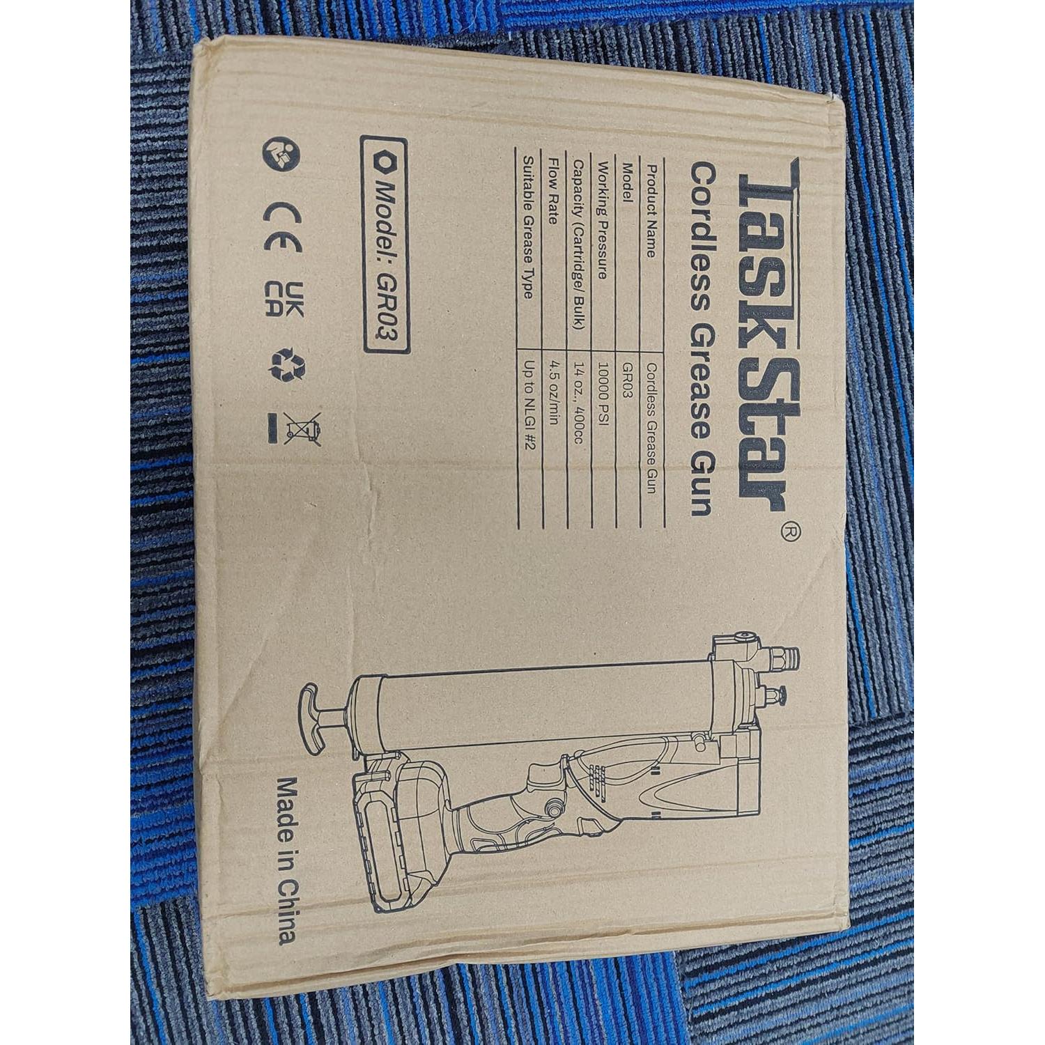 Pistola de Grasa Eléctrica 2-en-1 TaskStar TSGR03 10000 PSI