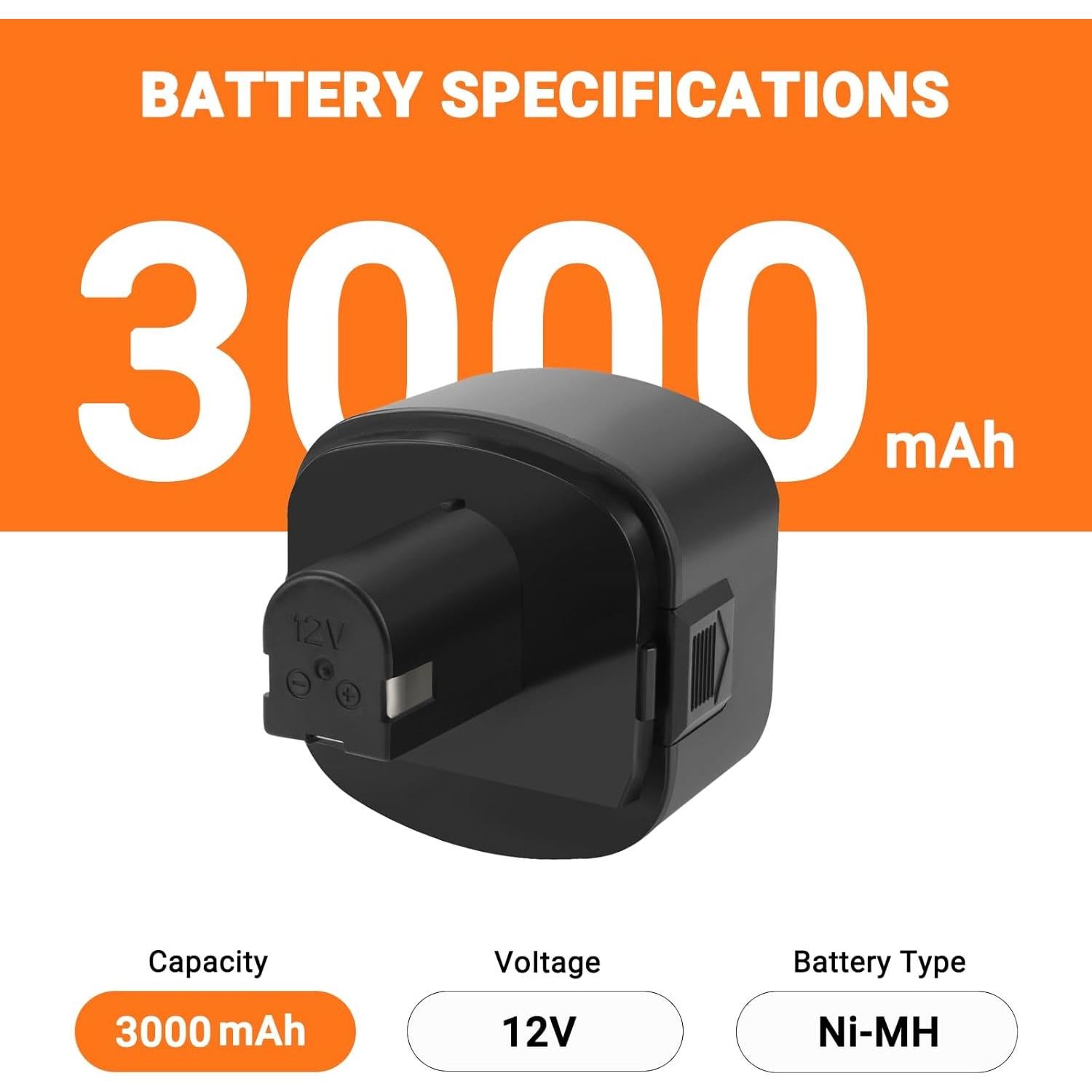 Batería Shentec 3.0Ah 12V Ni-MH Compatible con Lincoln