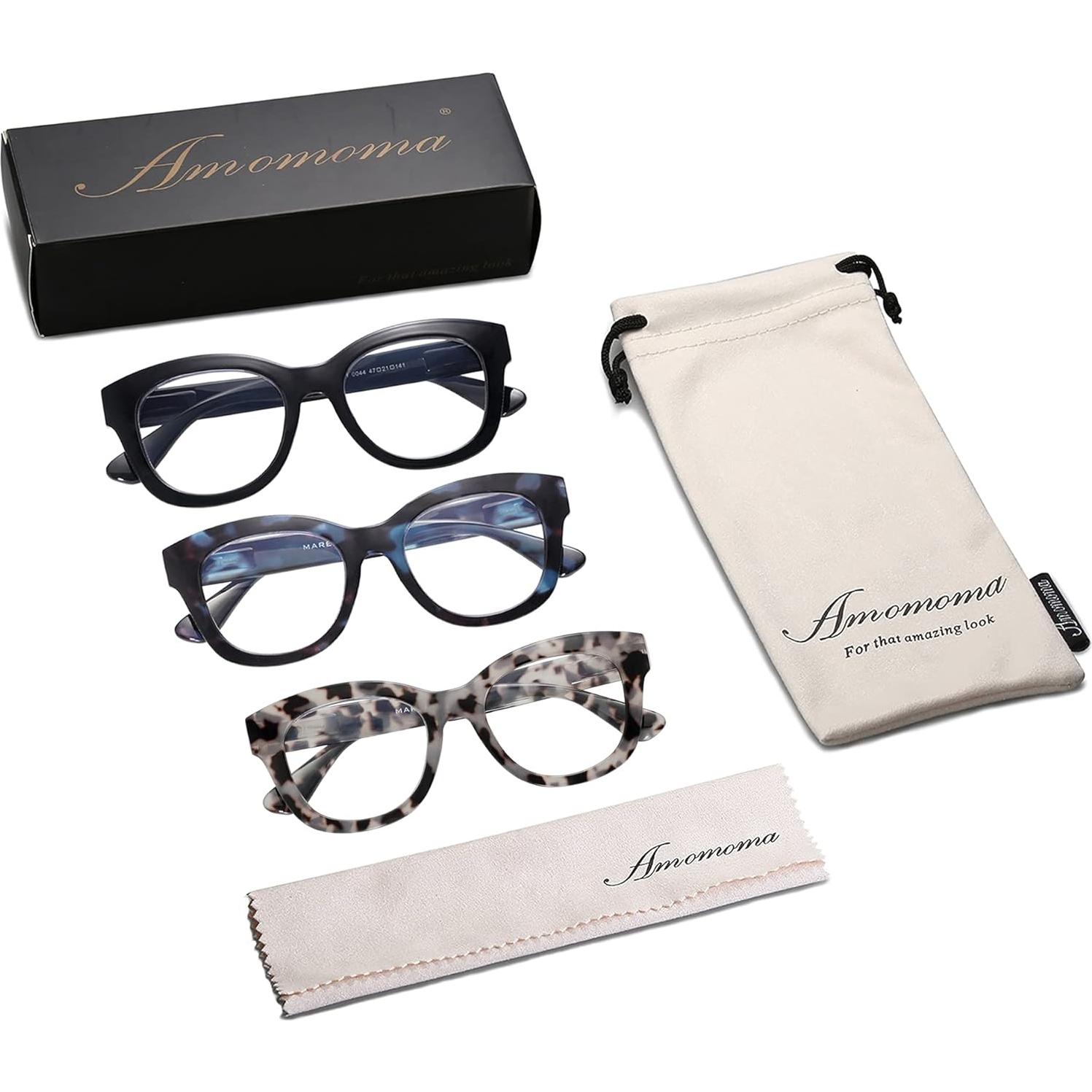 Gafas de Lectura AMOMOMA AM6003 Retro Bloqueo Luz Azul