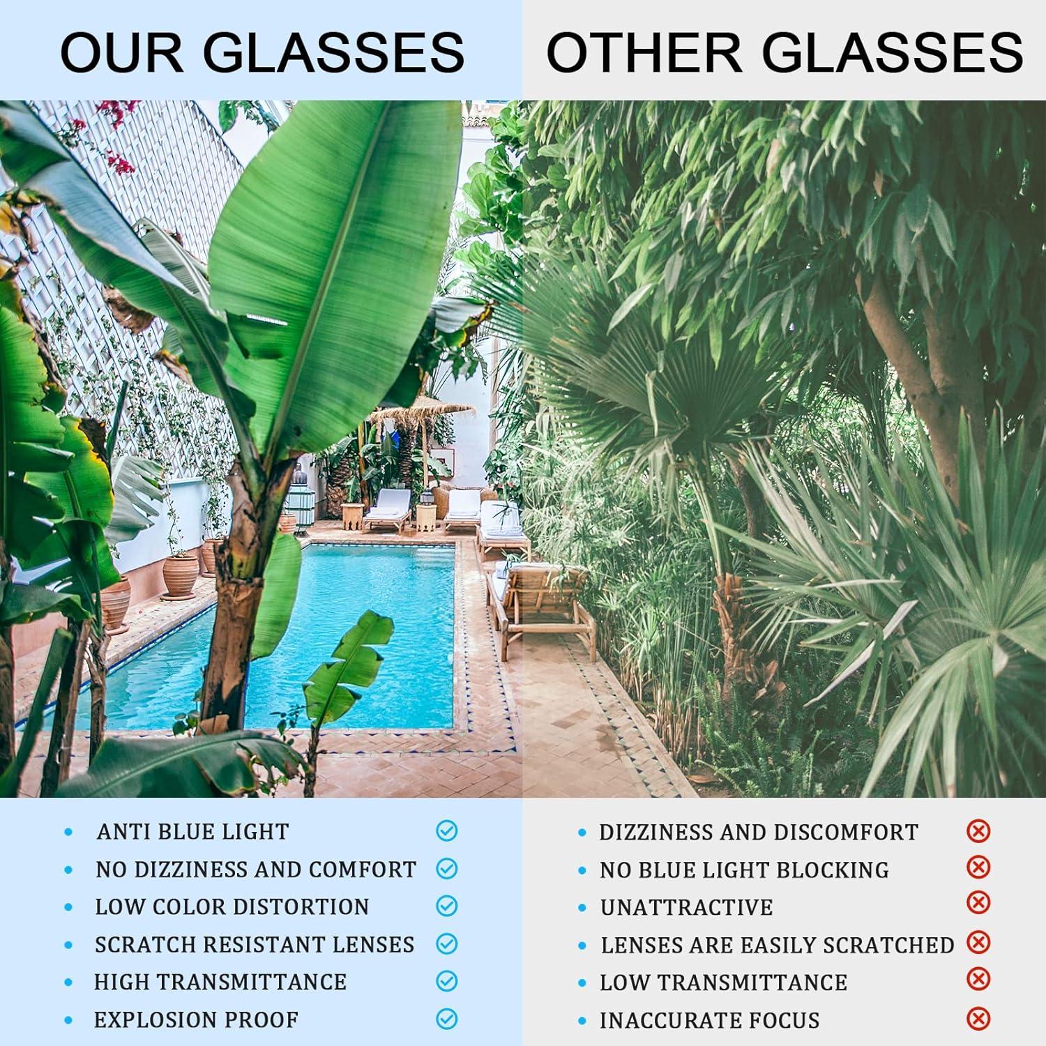 Gafas de lectura COJWIS 5 pares con bloqueo luz azul 3.5x