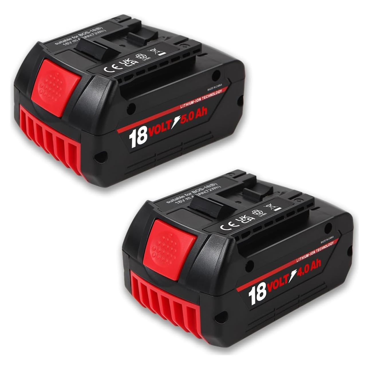 Batería de Reemplazo Bosch 18V 4.0Ah/5.0Ah - 2 Pack