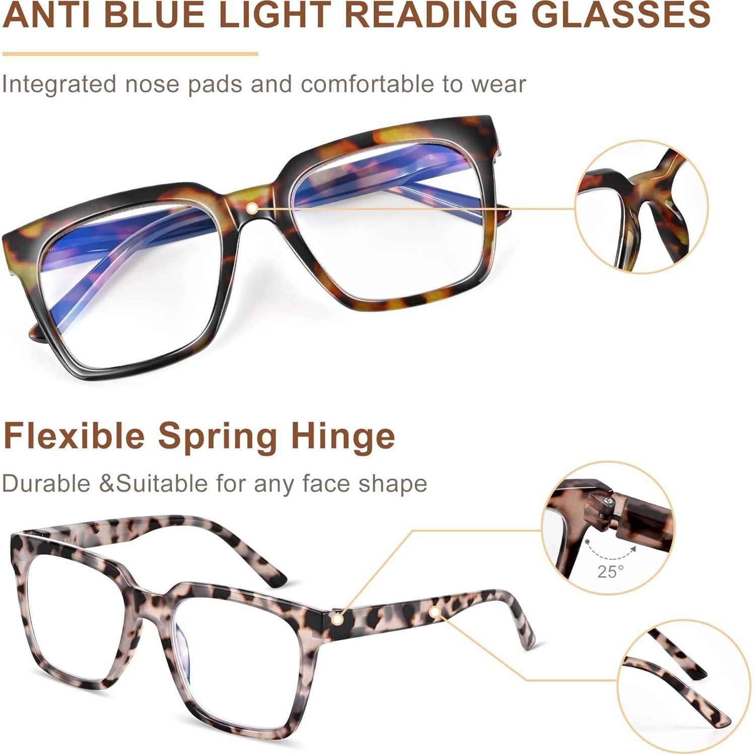 Gafas de Lectura EASY READ 3 Pares Mujeres Bloqueo Luz Azul