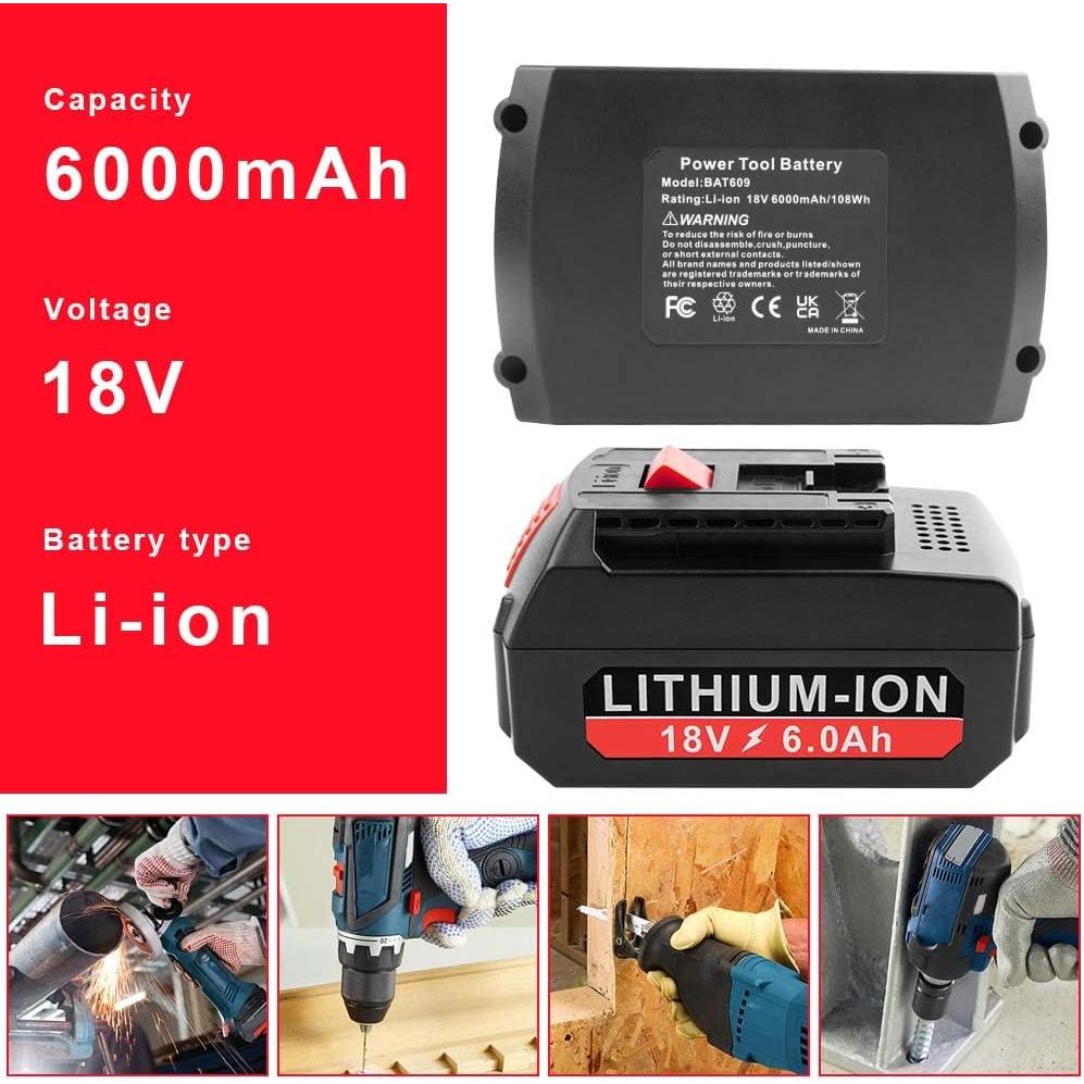Batería de 18V 6.0 Ah Futurebatt para Herramientas Bosch
