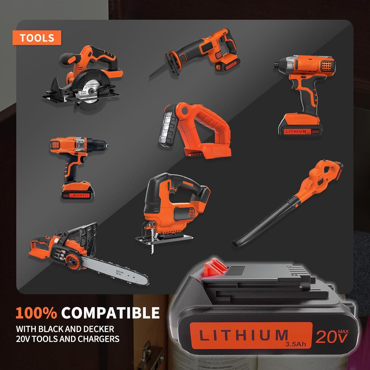 Batería de Reemplazo 20V 3.5Ah Black y Decker LBXR20