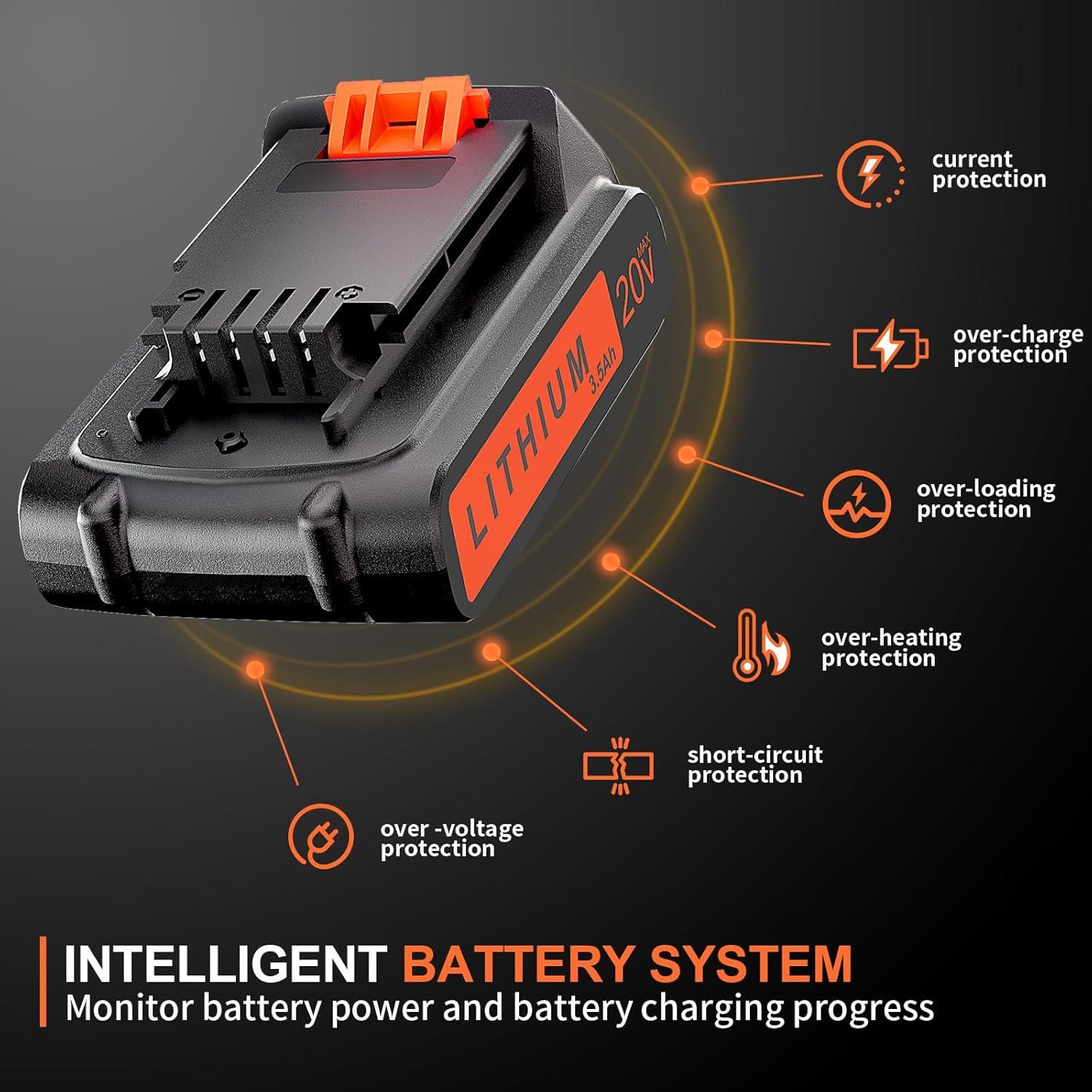 Batería de Reemplazo 20V 3.5Ah Black y Decker LBXR20