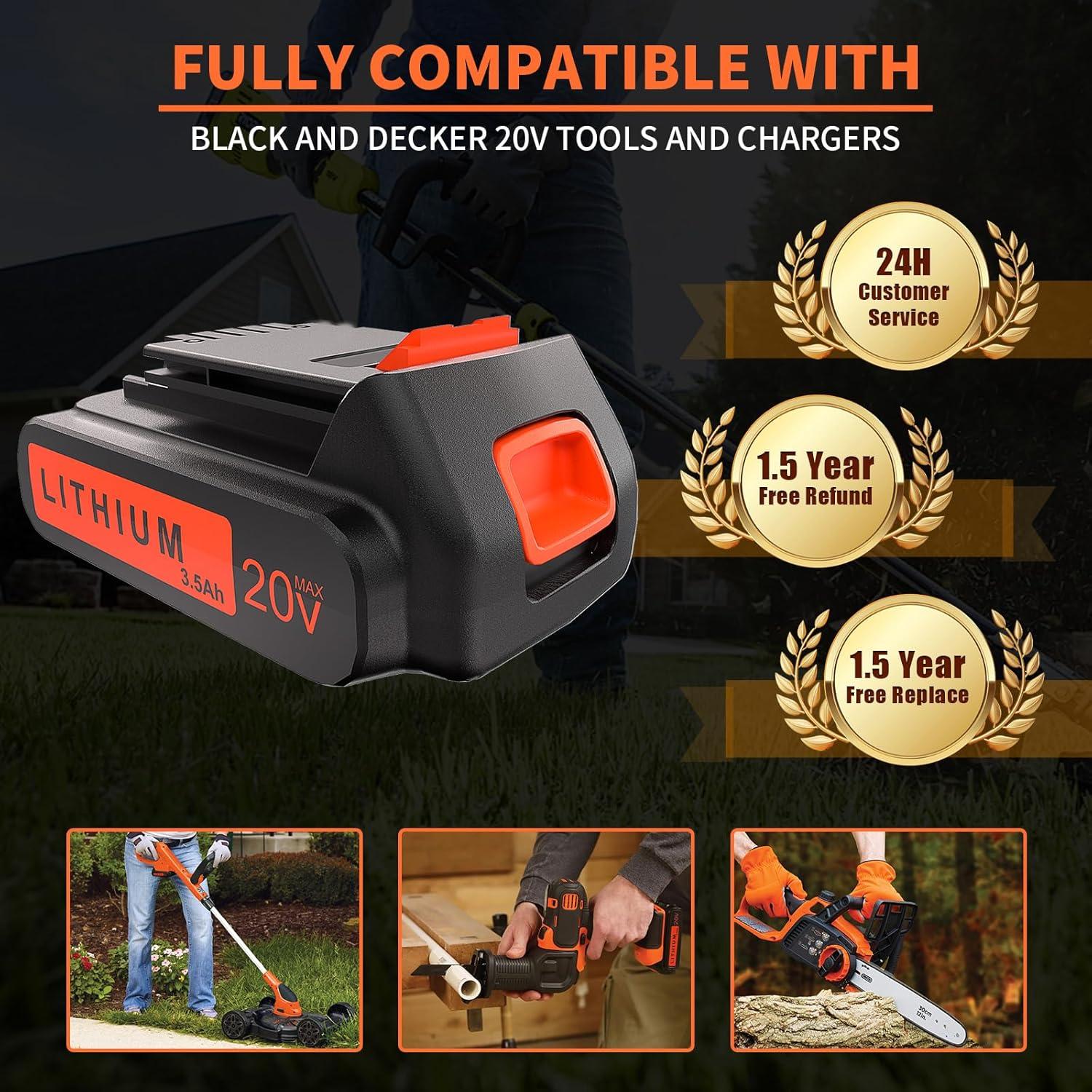 Batería de Reemplazo 20V 3.5Ah Black y Decker LBXR20