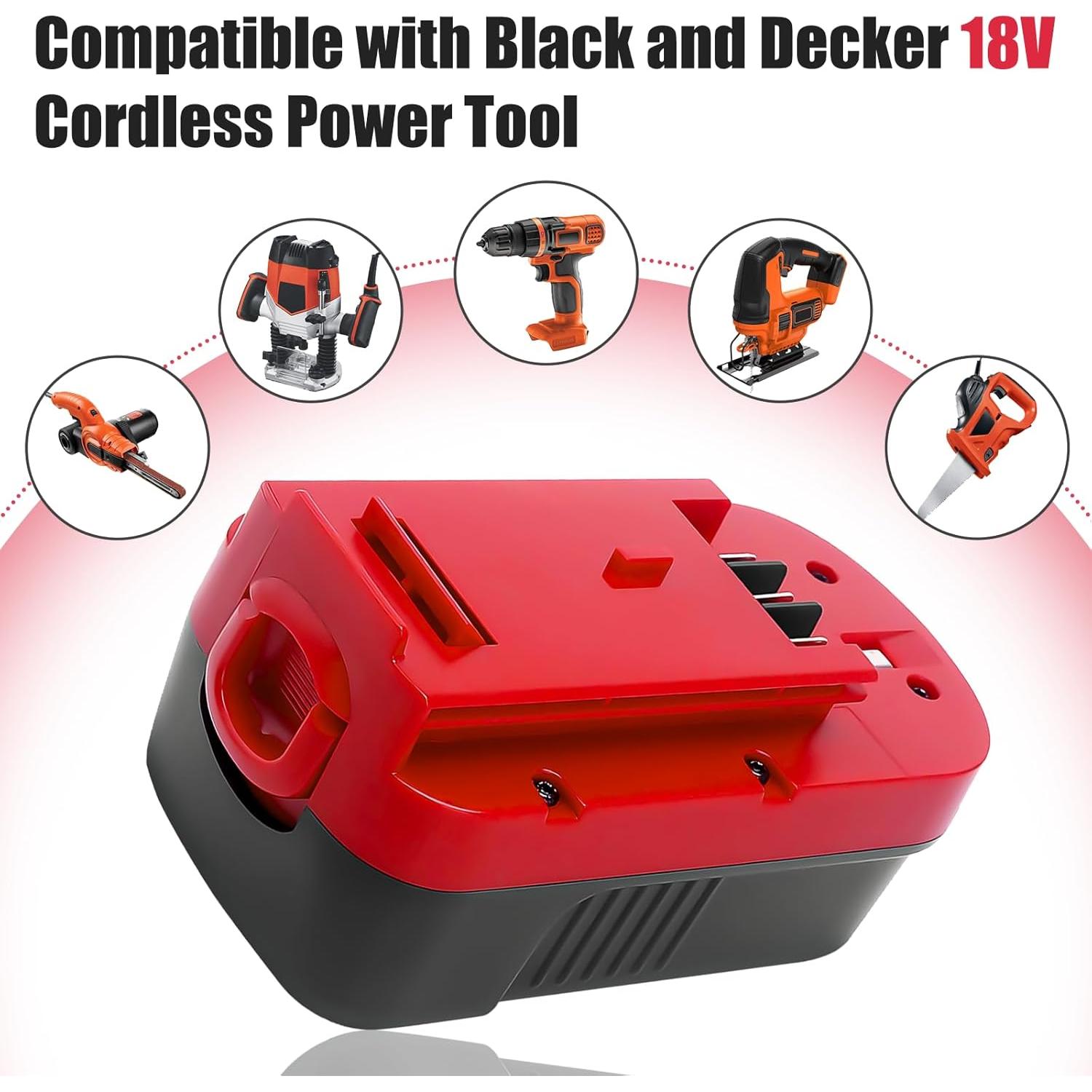 2 Baterías de Reemplazo Ni-MH 3.6Ah Forrat para Black & Decker 18V