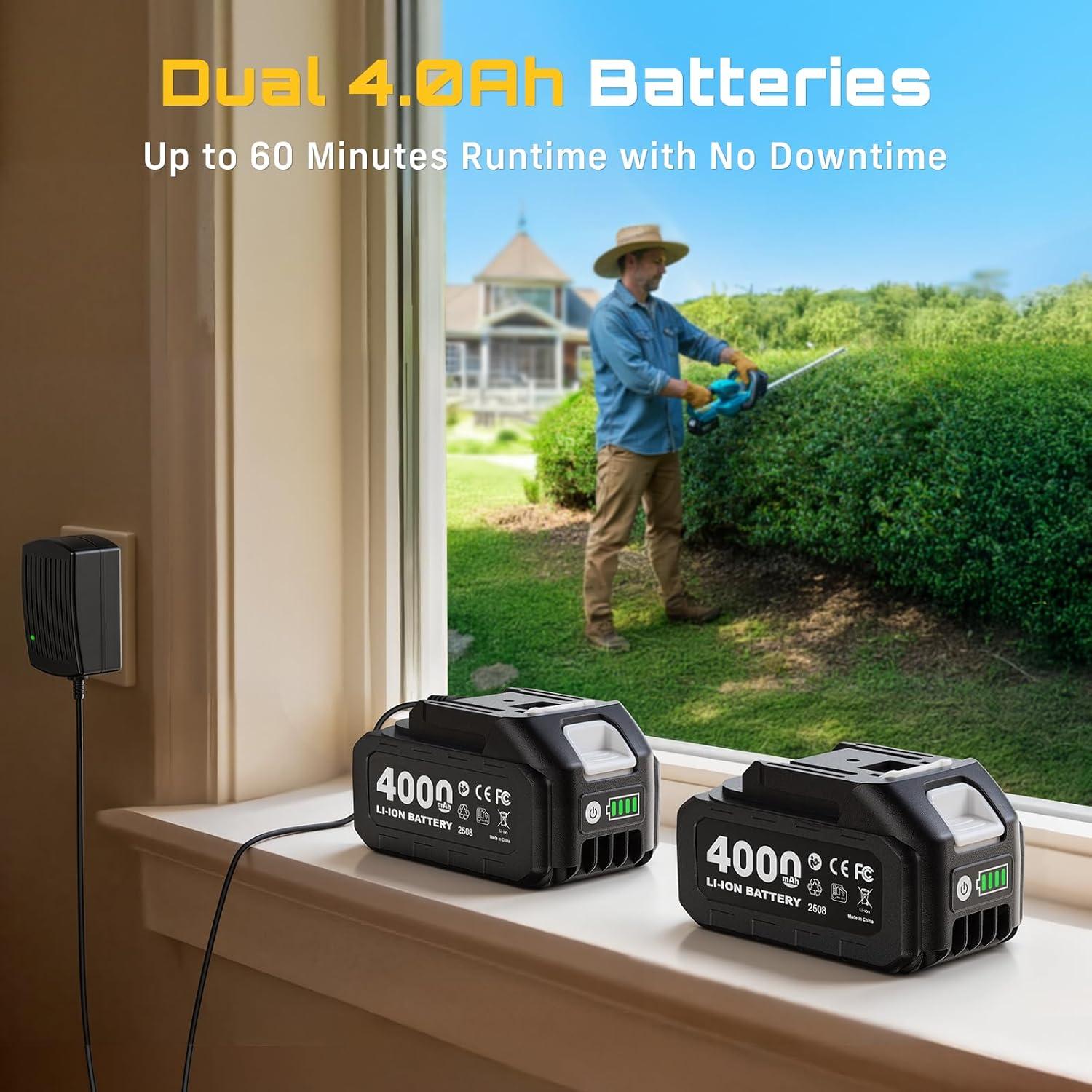 Cortadora de Setos Inalámbrica SEESII 20" (50.8 cm) 4000mAh