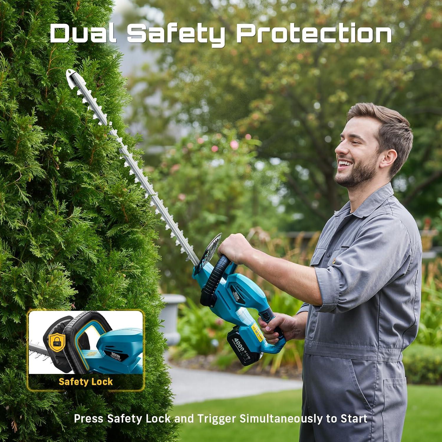 Cortadora de Setos Inalámbrica SEESII 20" (50.8 cm) 4000mAh