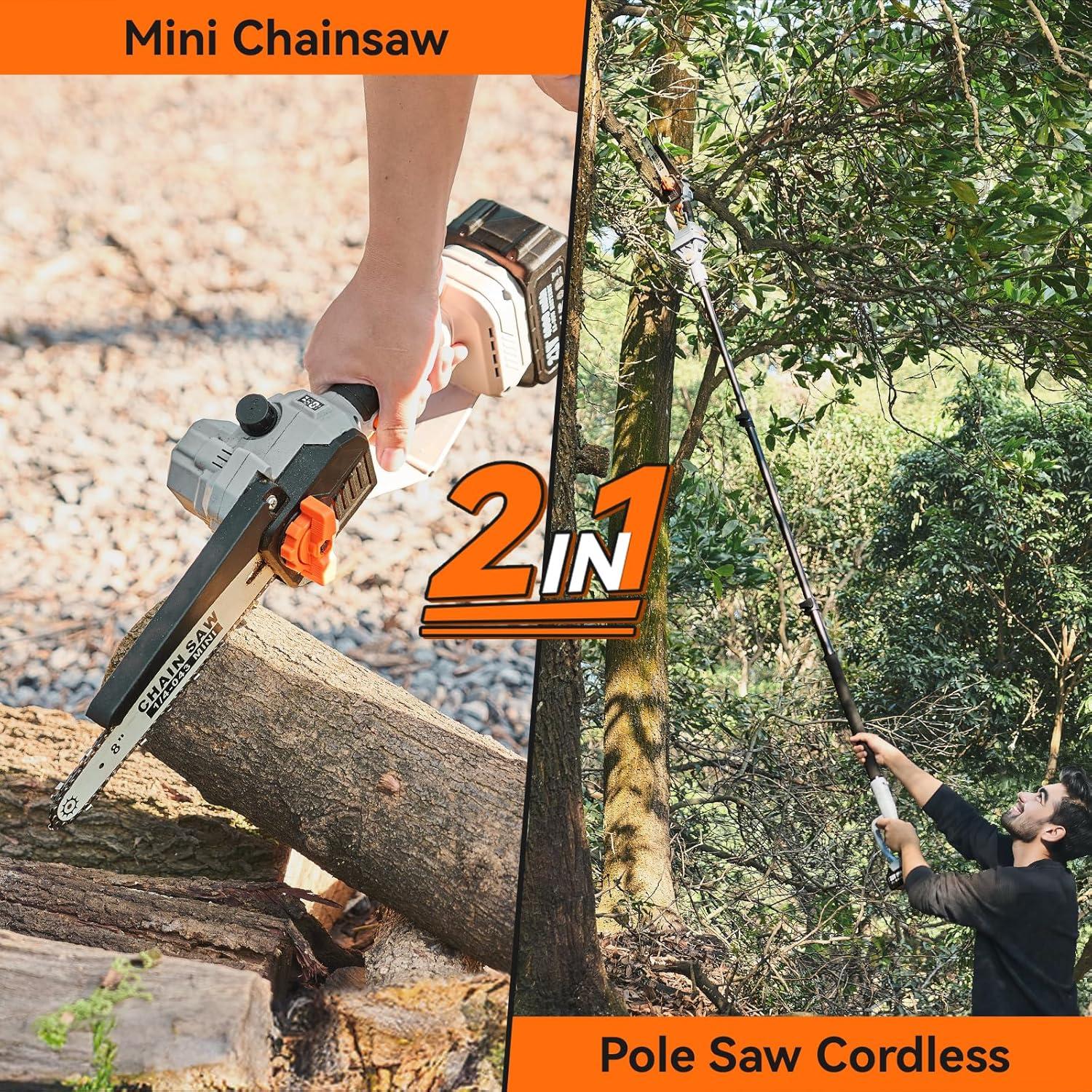 Sierra de Poste 2-en-1 TaskStar 8" Inalámbrica con Baterías