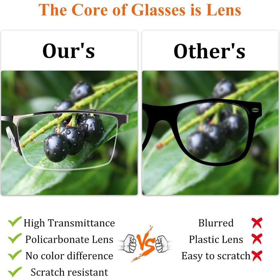 Gafas de lectura Lcbestbro 2.5x con bloqueo luz azul - 3 piezas