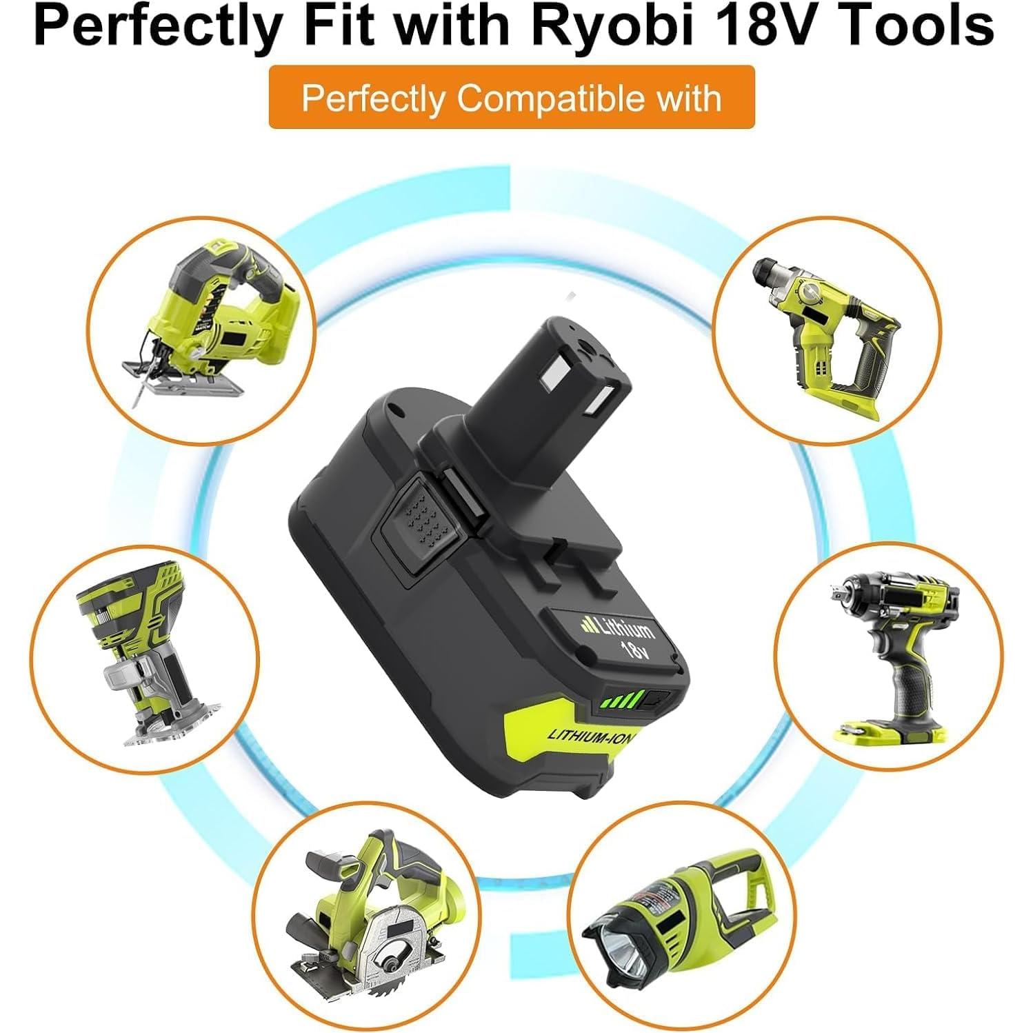 Batería de Reemplazo 8000mAh TOPBATT para Ryobi 18V