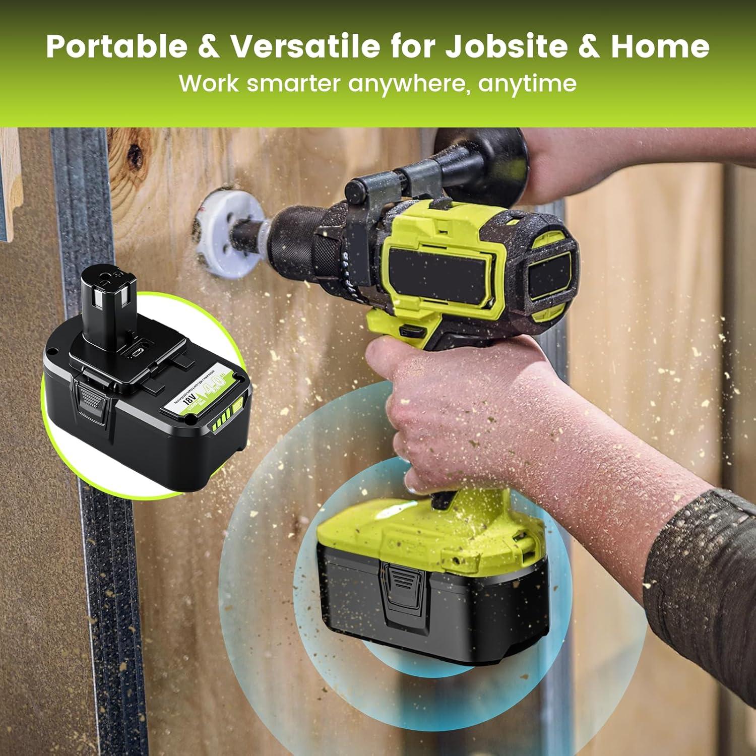 Batería de Litio 18V 4Ah PUJIAMX para Herramientas Ryobi