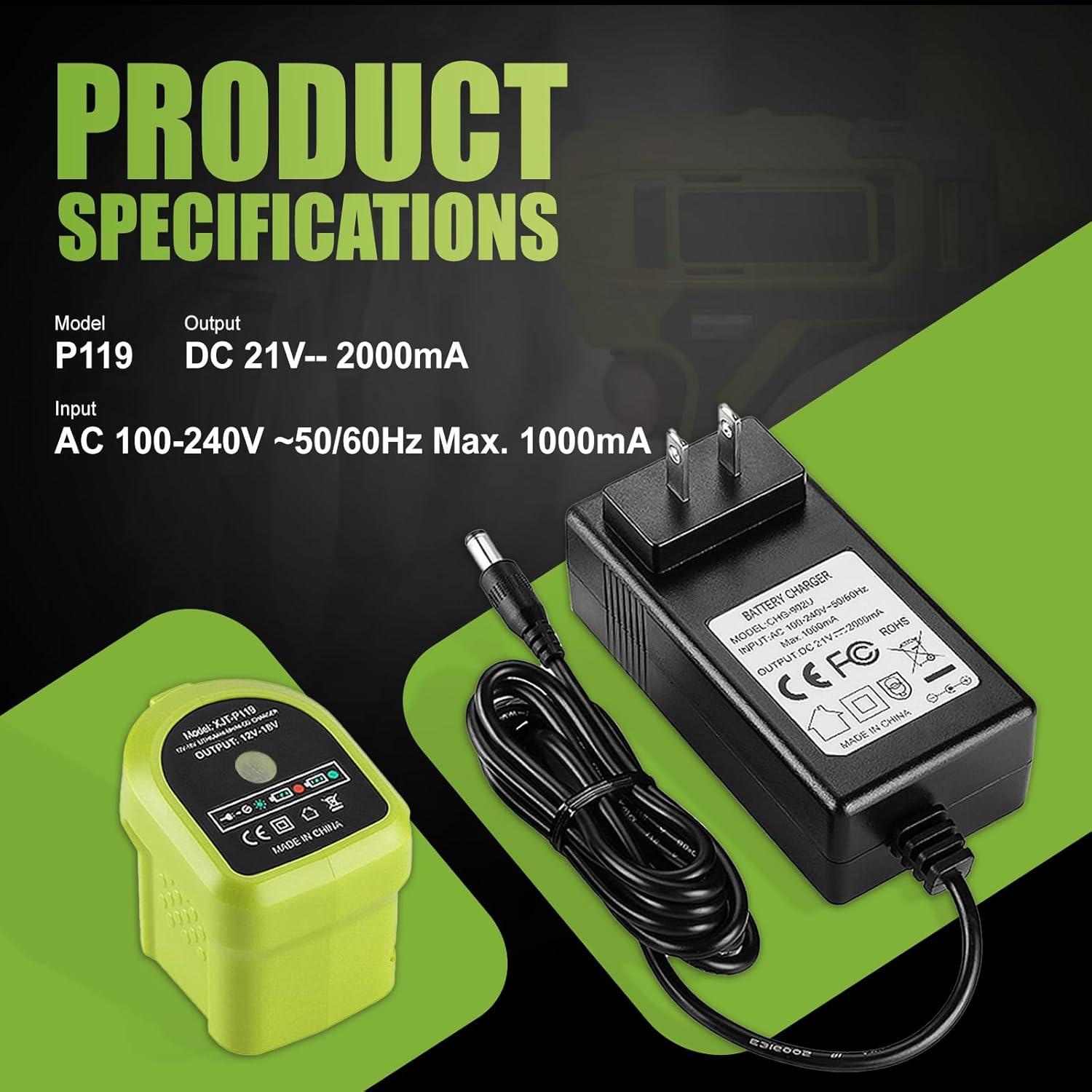 Baterías de Reemplazo Powilling 18V 3.5Ah + Cargador P119