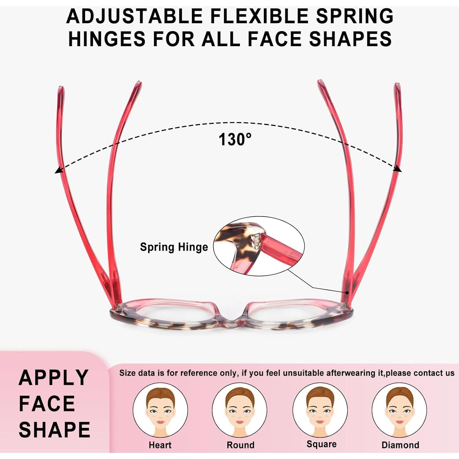 Paquete de 6 Gafas de Lectura Ojo de Gato para Mujeres con Luz Azul