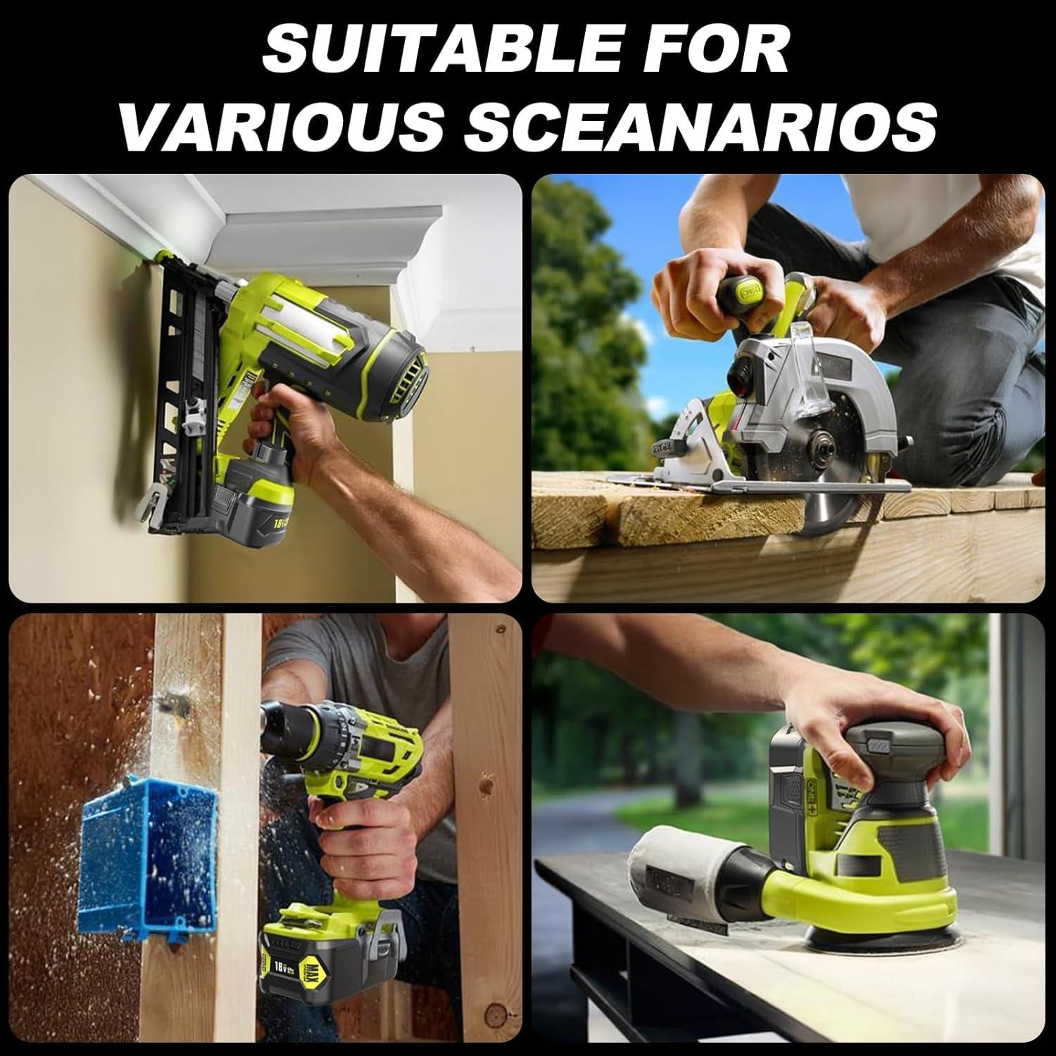 Batería de Reemplazo 18V 6.0Ah Ryobi ONE+ 2 Paquetes