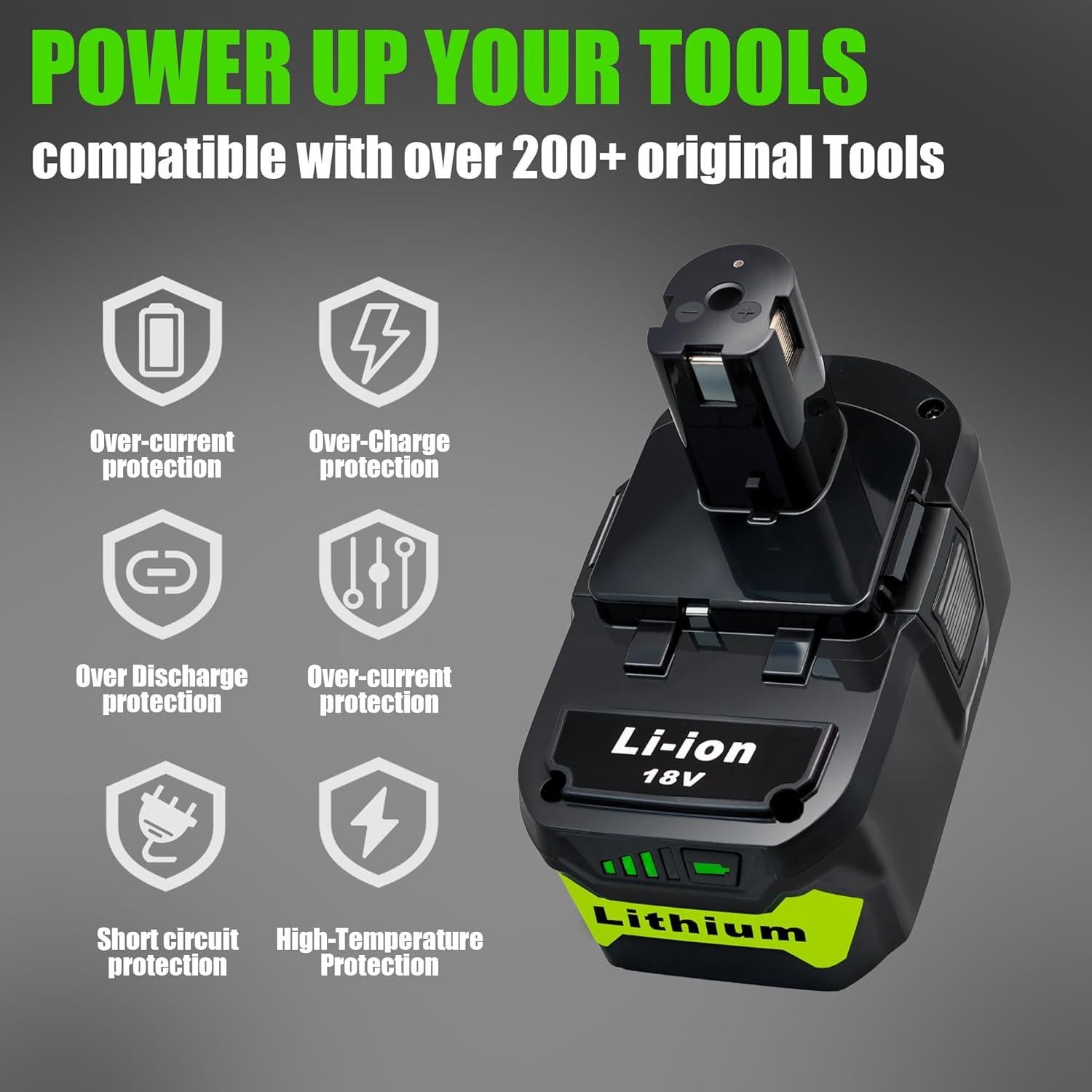 Batería de Litio 18V 8000mAh LUMMINA para Herramientas Ryobi