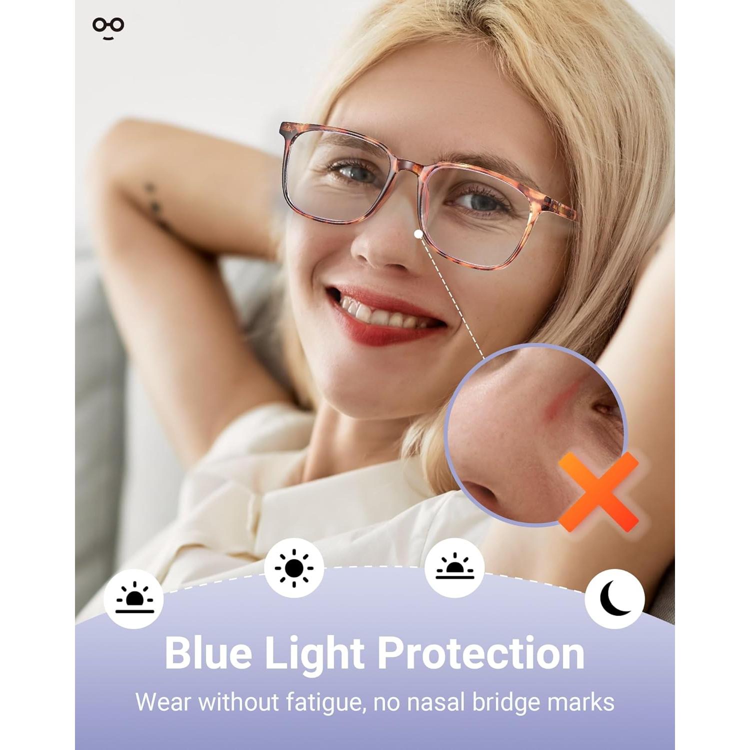 Paquete de 5 Gafas de Lectura JOLISU +2.75 Luz Azul Clásicas