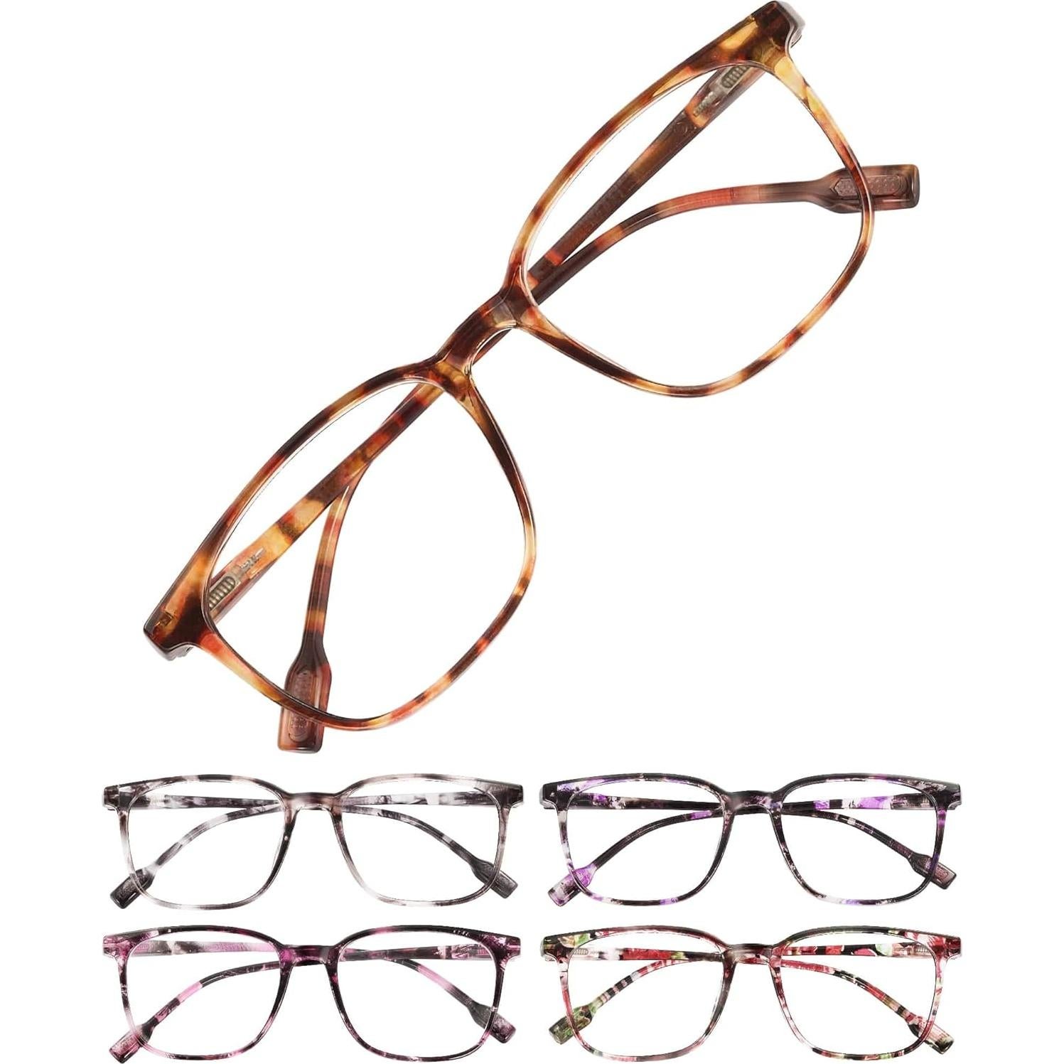 Paquete de 5 Gafas de Lectura JOLISU +2.75 Luz Azul Clásicas