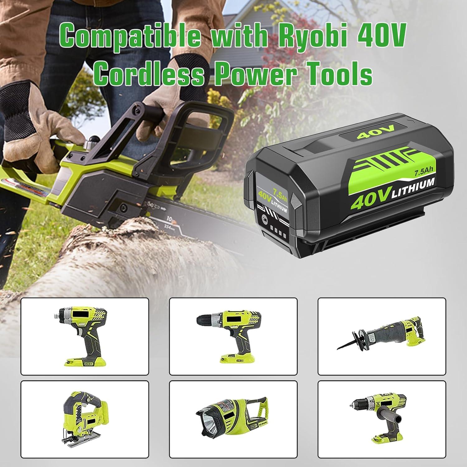 Batería de Reemplazo 40V 7500mAh Ryobi OP4075A Mejorada