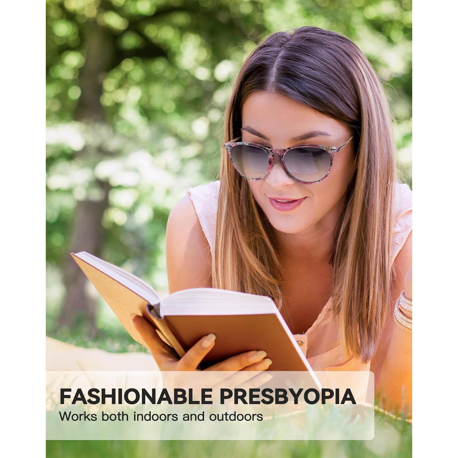 Gafas de sol de lectura para mujeres IF8859 UV400 Floral +2.00