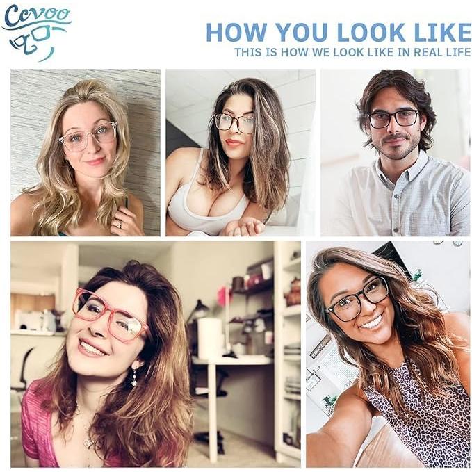 Gafas de lectura CCVOO 1.25x anti luz azul unisex