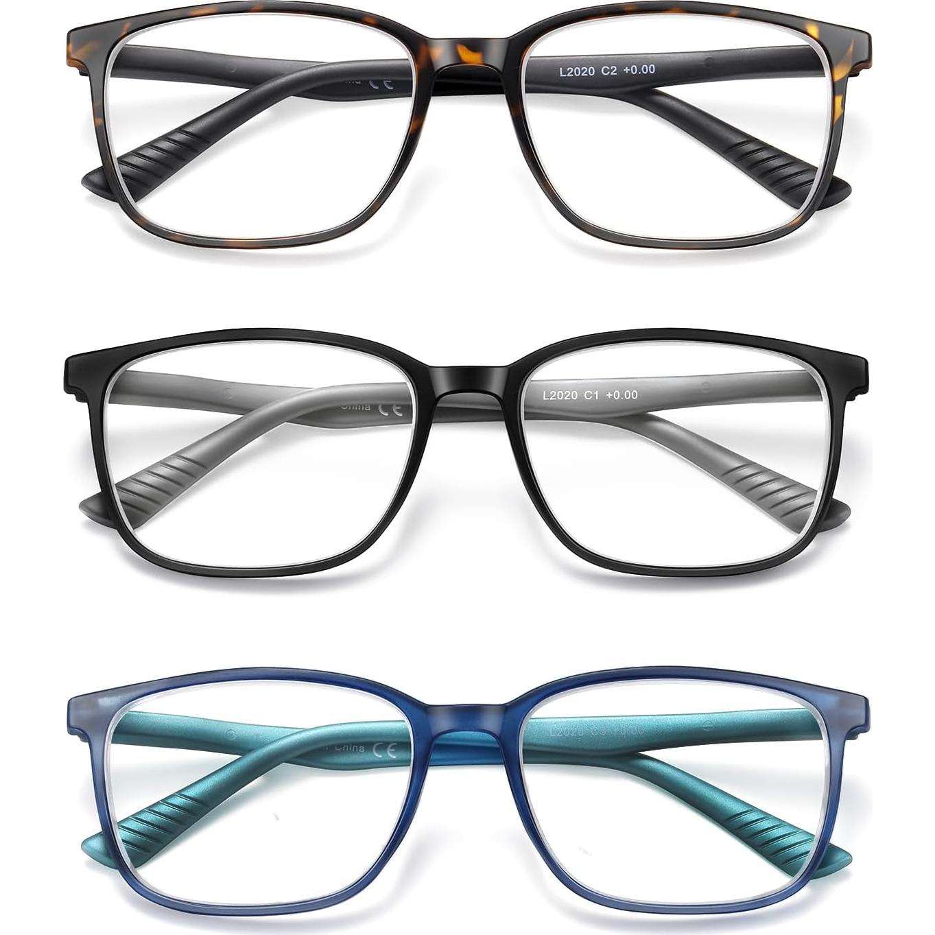 Gafas de lectura SOCTICK paquete de 3 con bloqueo luz azul