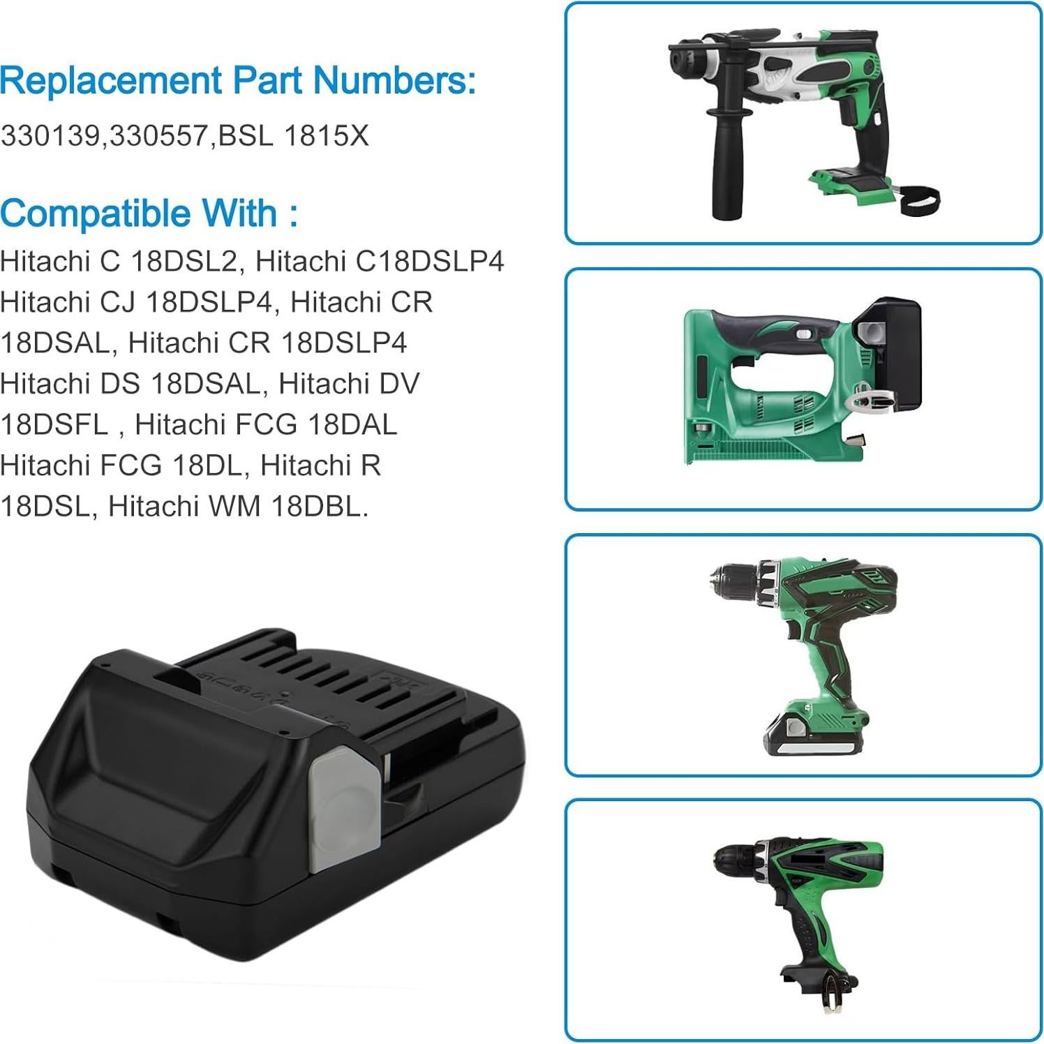 Batería de Litio-Ion 18V 4000mAh BURGARDEN Compatible HITACHI