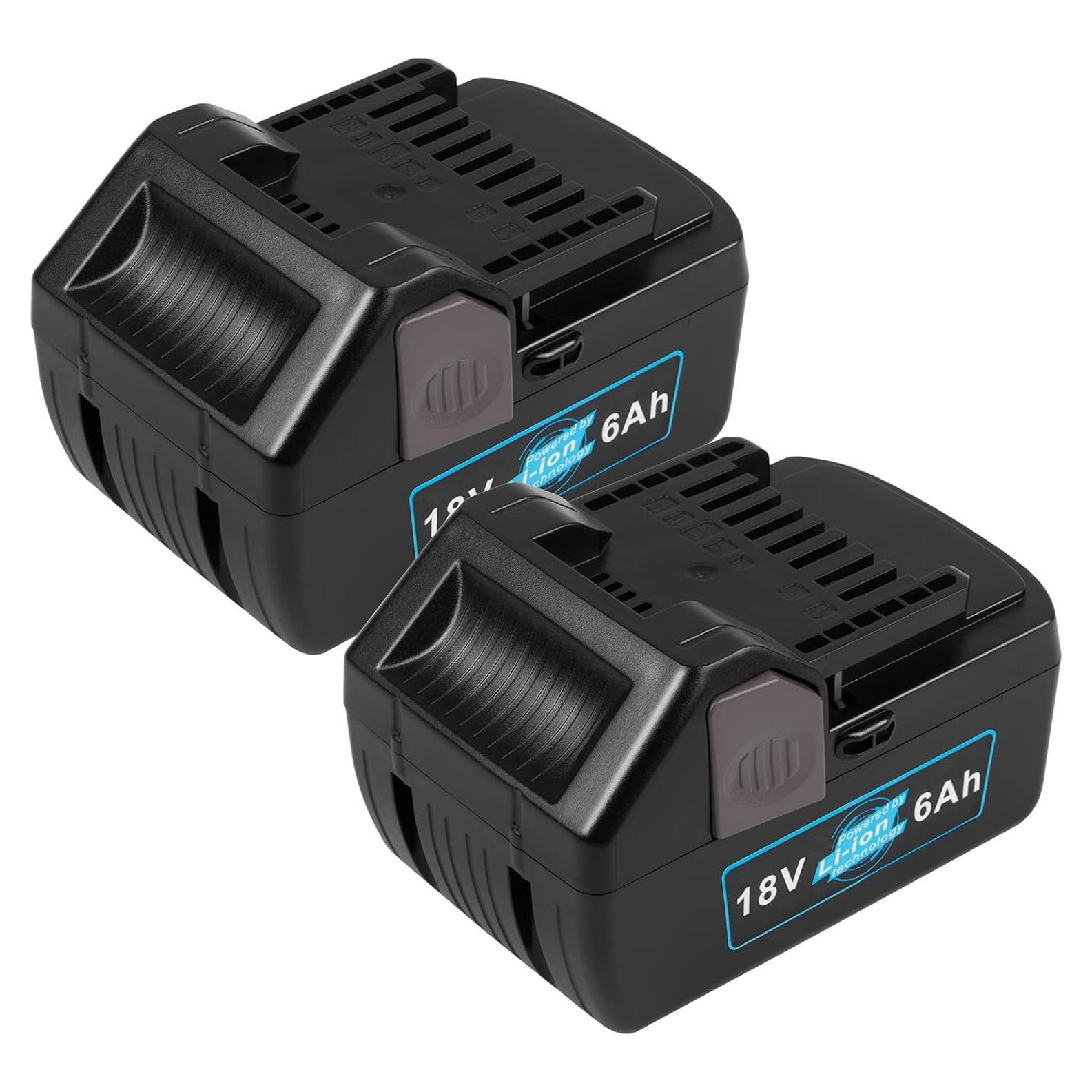 Paquete de 2 Baterías Li-ion 6.0 Ah 18V para Hitachi y Metabo