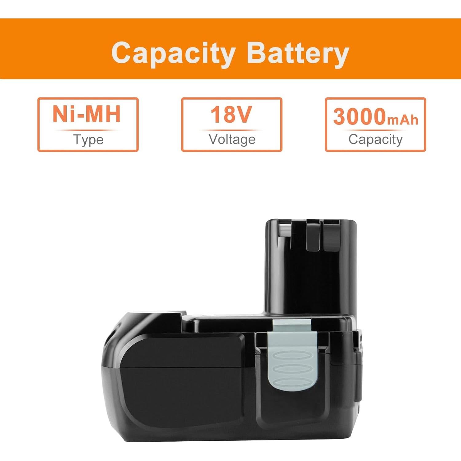 Batería Ni-MH Shentec 3.0Ah 18V Compatible con Hitachi