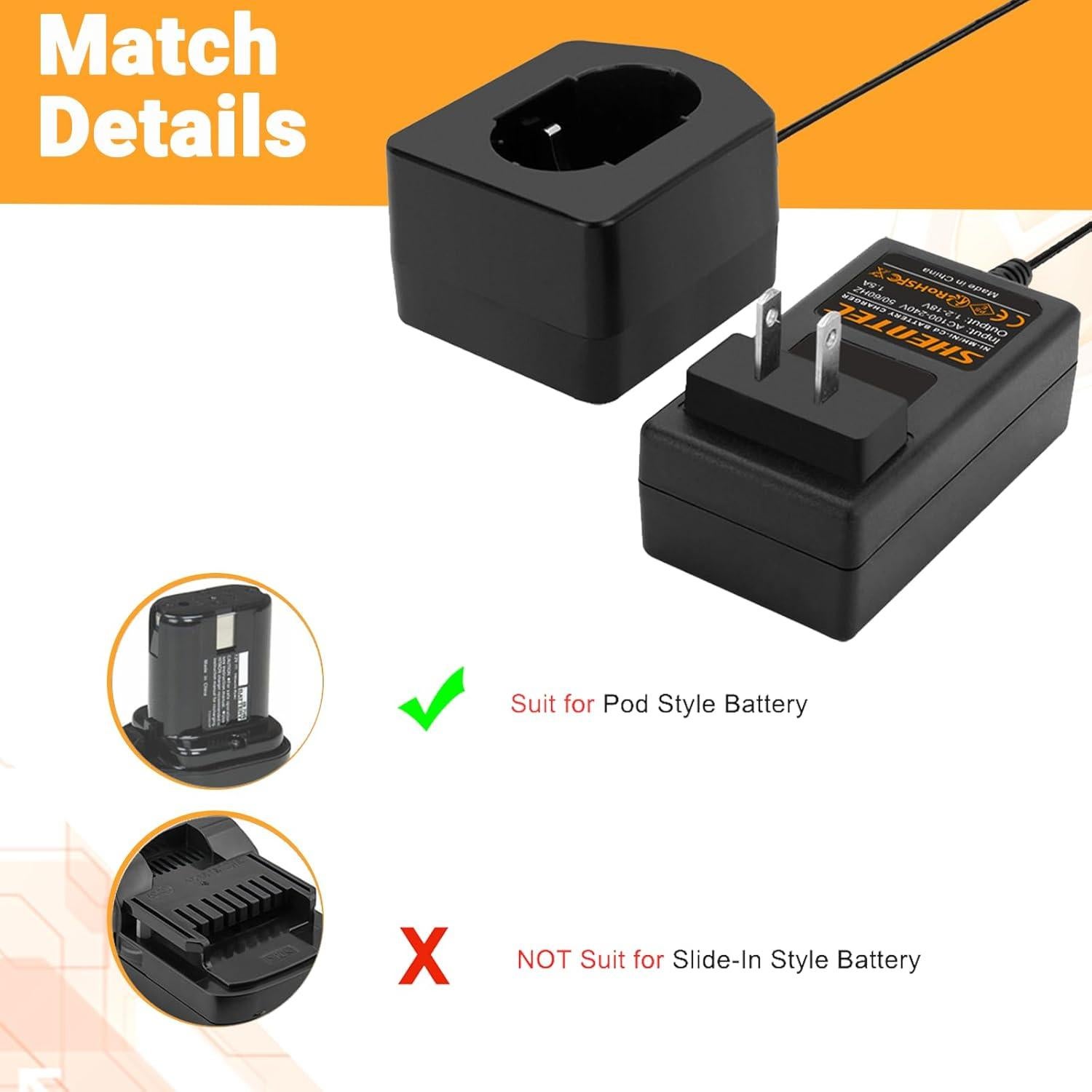 Batería Ni-MH Shentec 3.0Ah 18V Compatible con Hitachi
