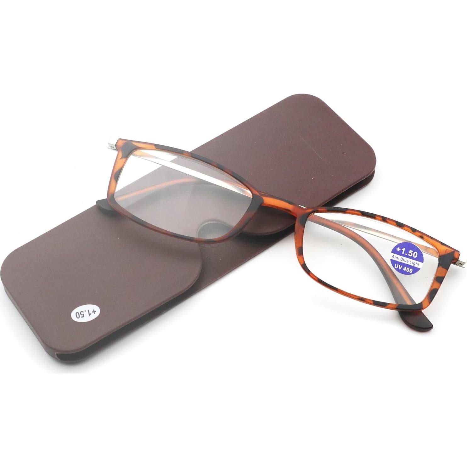 Gafas de Lectura Compactas Leopardo 2.5x con Estuche