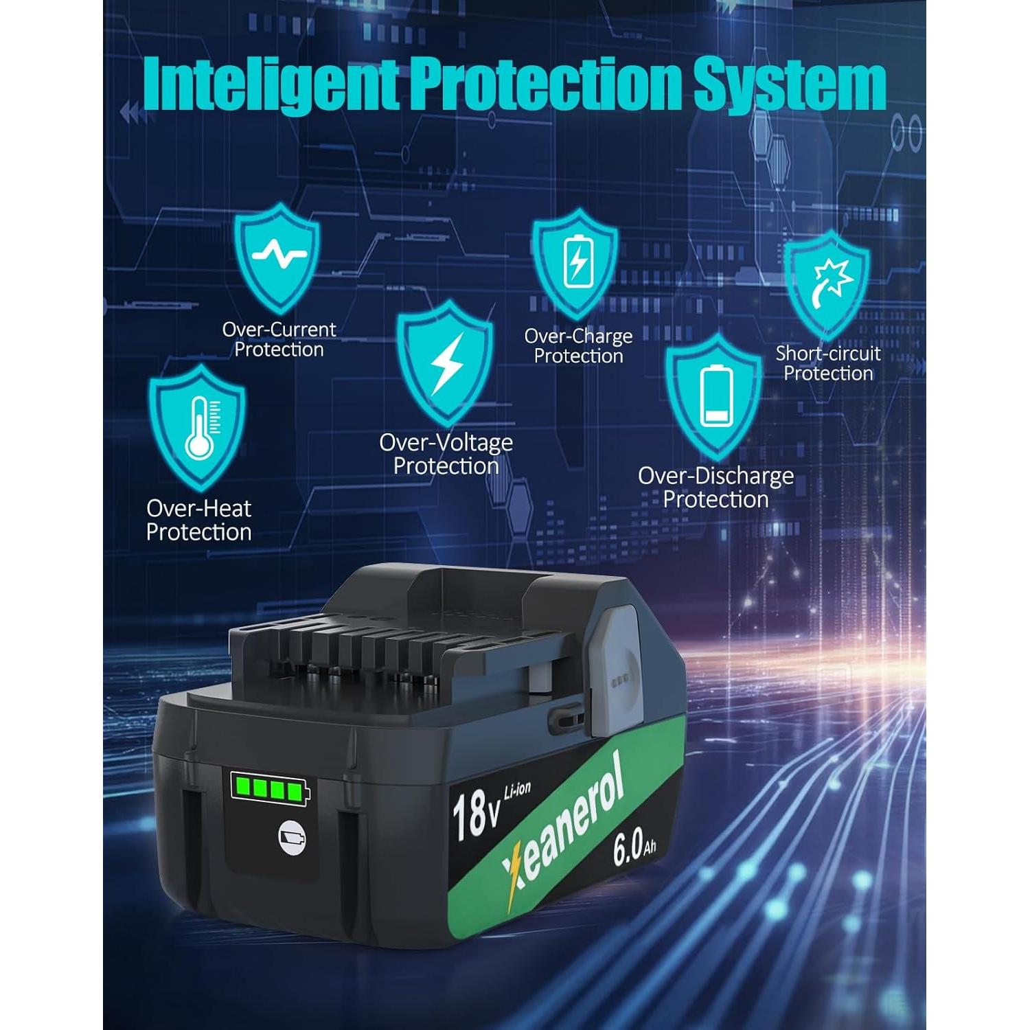 Batería de Reemplazo 18V 6.0Ah Xeanerol para Metabo HPT