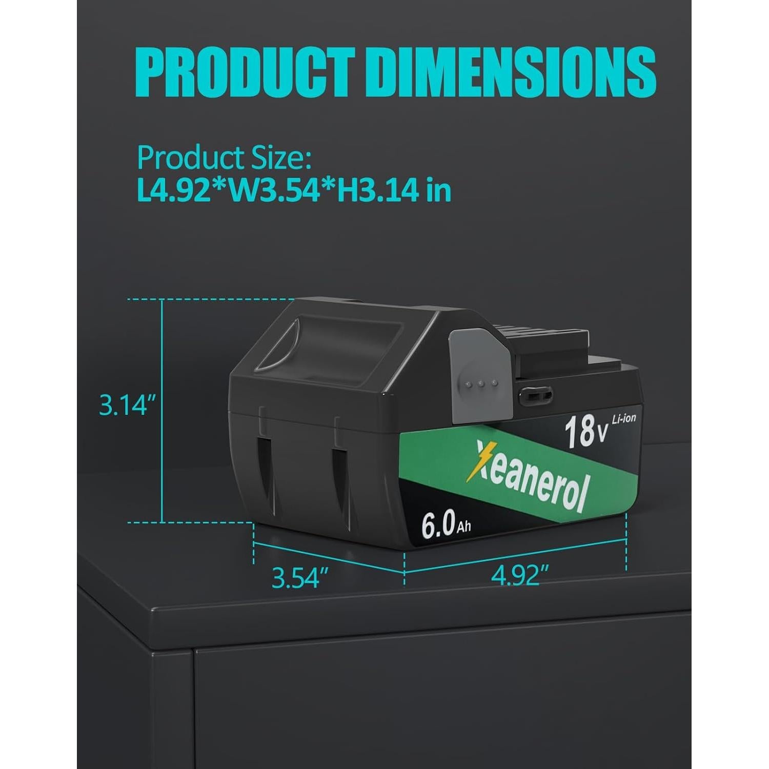 Batería de Reemplazo 18V 6.0Ah Xeanerol para Metabo HPT